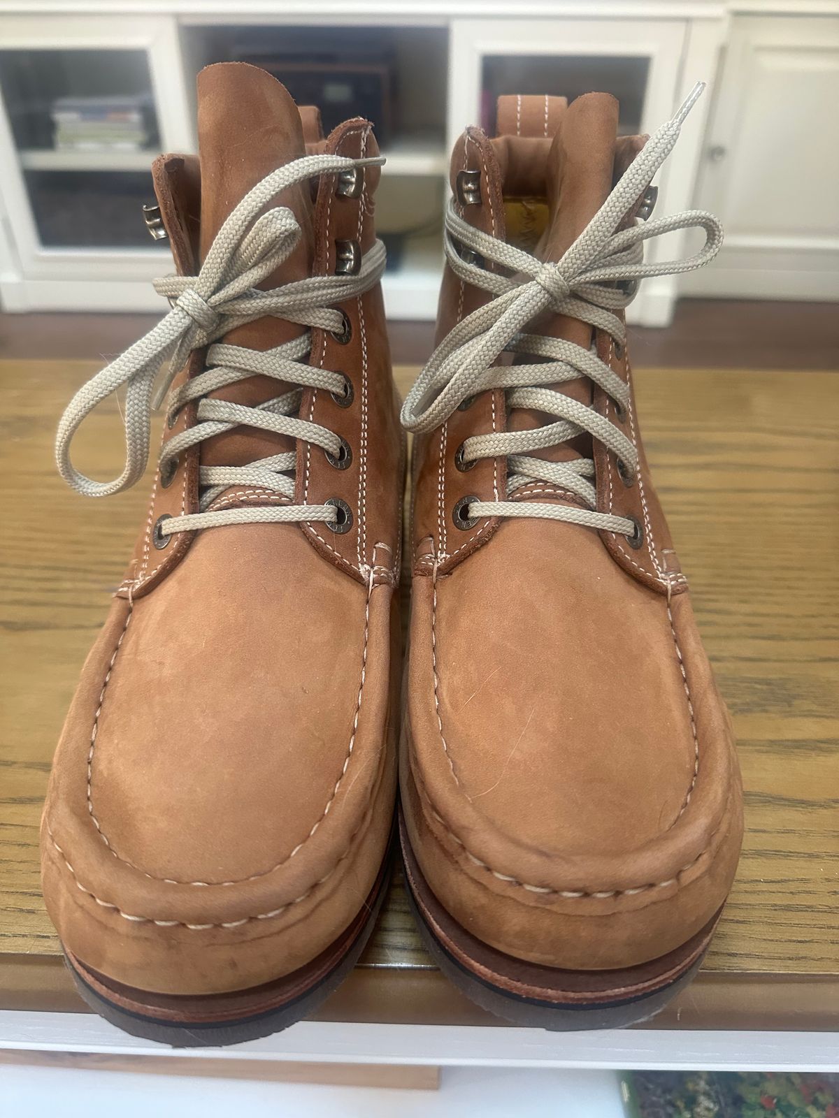 Photo by RedBrickSailor on February 15, 2026 of the Jim Green Custom Model in Fudge Crazy Horse.