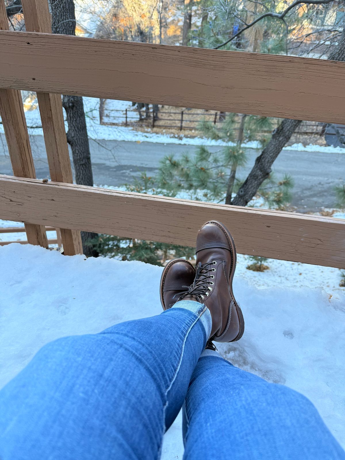 Photo by CBallard on November 24, 2025 of the Red Wing Iron Ranger in S.B. Foot Amber Harness.