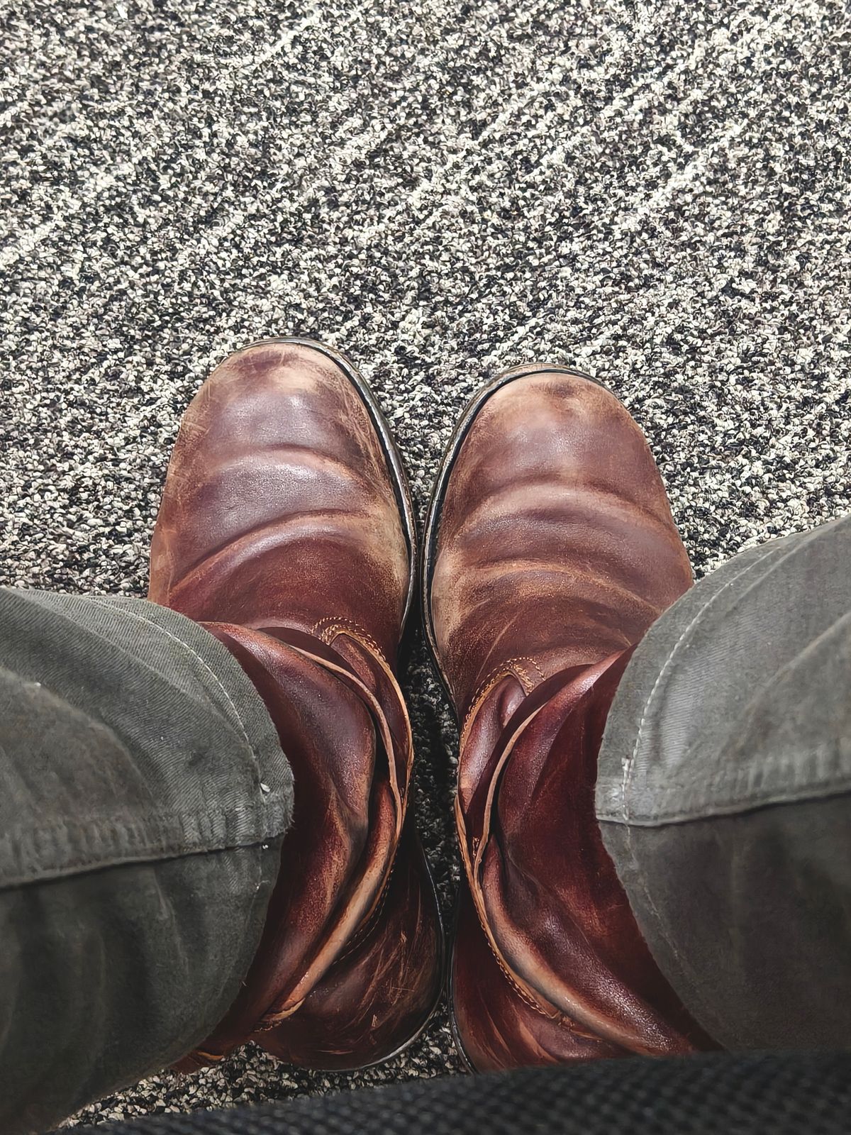 Photo by notyourordinaryfade on February 2, 2026 of the Briselblack The Keeper 'Type 3' Engineer Boots in Maryam Toscanello Horsebutt Overdyed Oxblood.