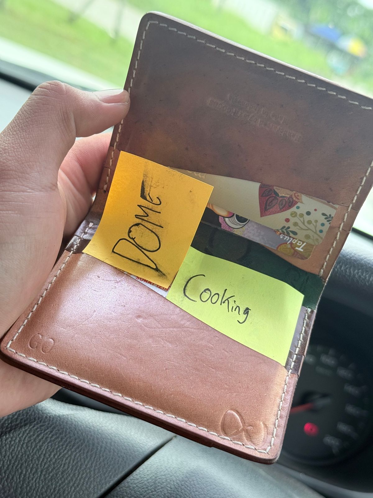 Photo by GOGOGO97 on November 6, 2025 of the SYH GOODS Kaarka Folded Extra Slot Money in Brown Marbled Rocado Shell Cordovan & Shinki Natural Shell Cordovan.