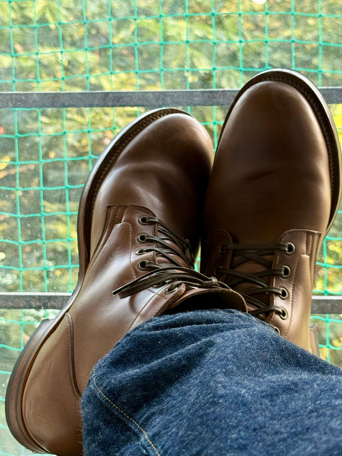 Photo by Rmtm on November 22, 2024 of the Viberg Service Boot in Horween Natural Chromexcel.