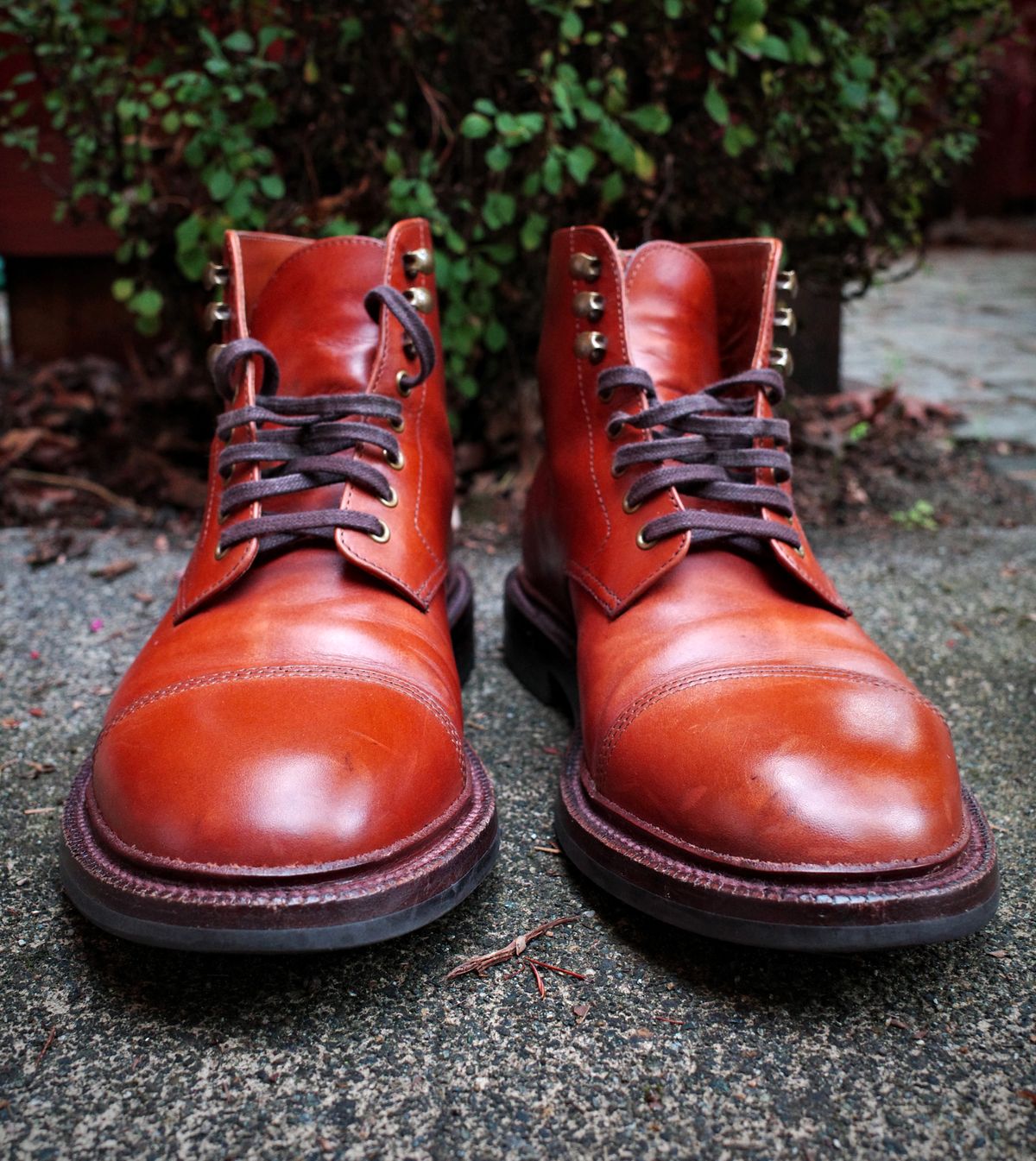 Photo by jct on October 1, 2025 of the Grant Stone Cap Toe Boot in D'Annonay British Tan Calf.