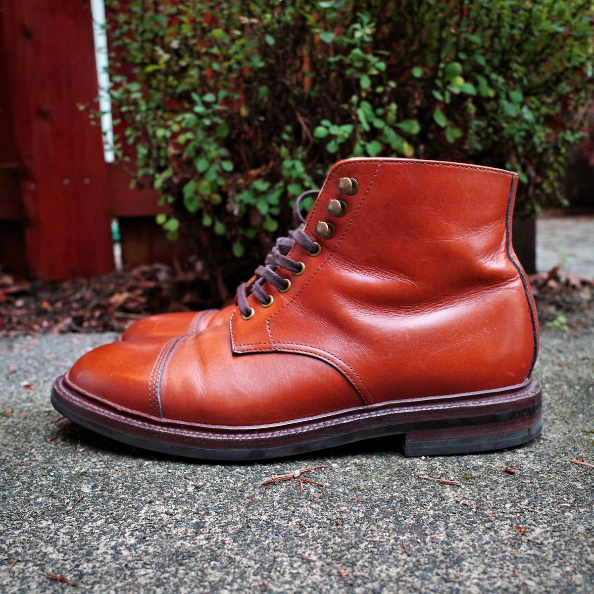 Photo by jct on October 1, 2025 of the Grant Stone Cap Toe Boot in D'Annonay British Tan Calf.