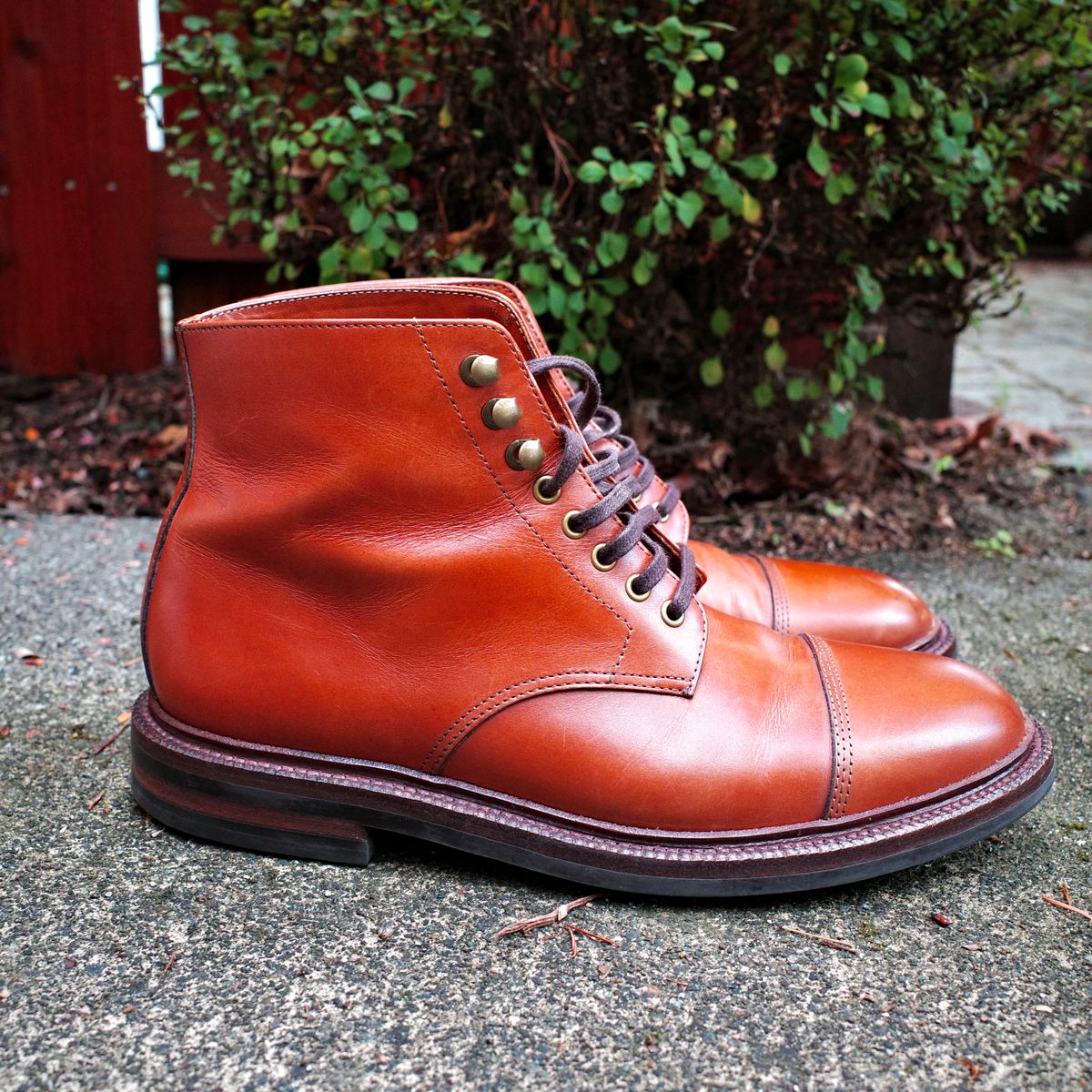 Photo by jct on October 1, 2025 of the Grant Stone Cap Toe Boot in D'Annonay British Tan Calf.