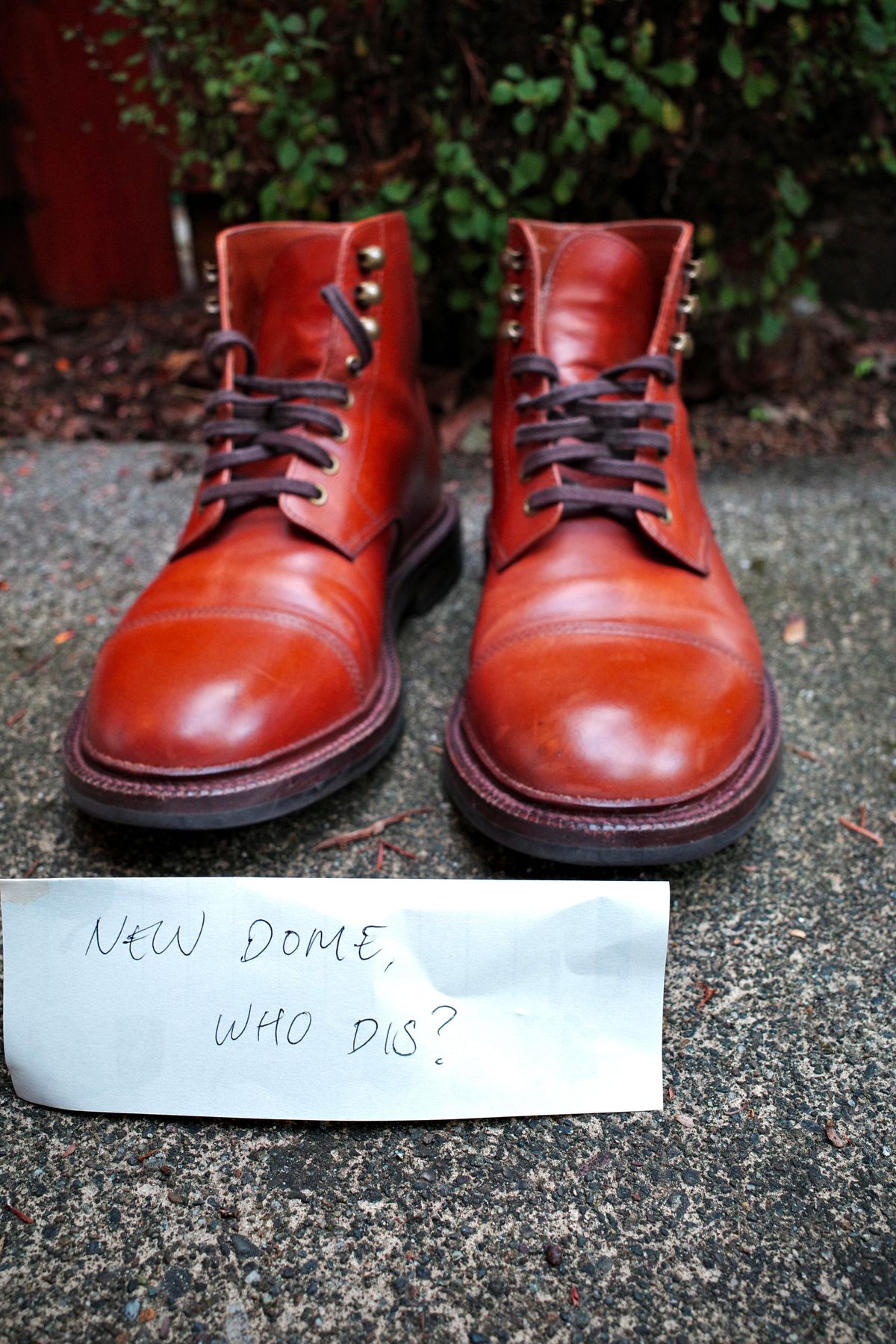 Photo by jct on October 1, 2025 of the Grant Stone Cap Toe Boot in D'Annonay British Tan Calf.