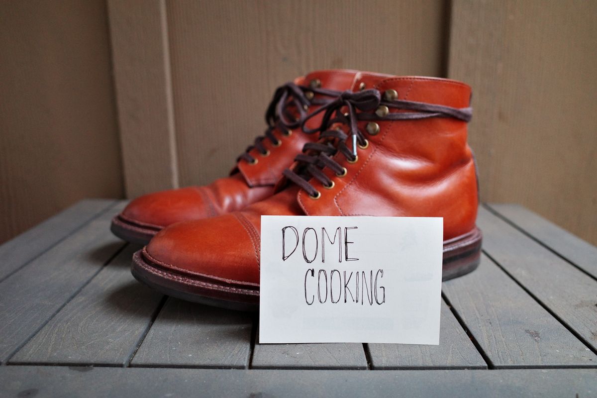 Photo by jct on November 1, 2025 of the Grant Stone Cap Toe Boot in D'Annonay British Tan Calf.