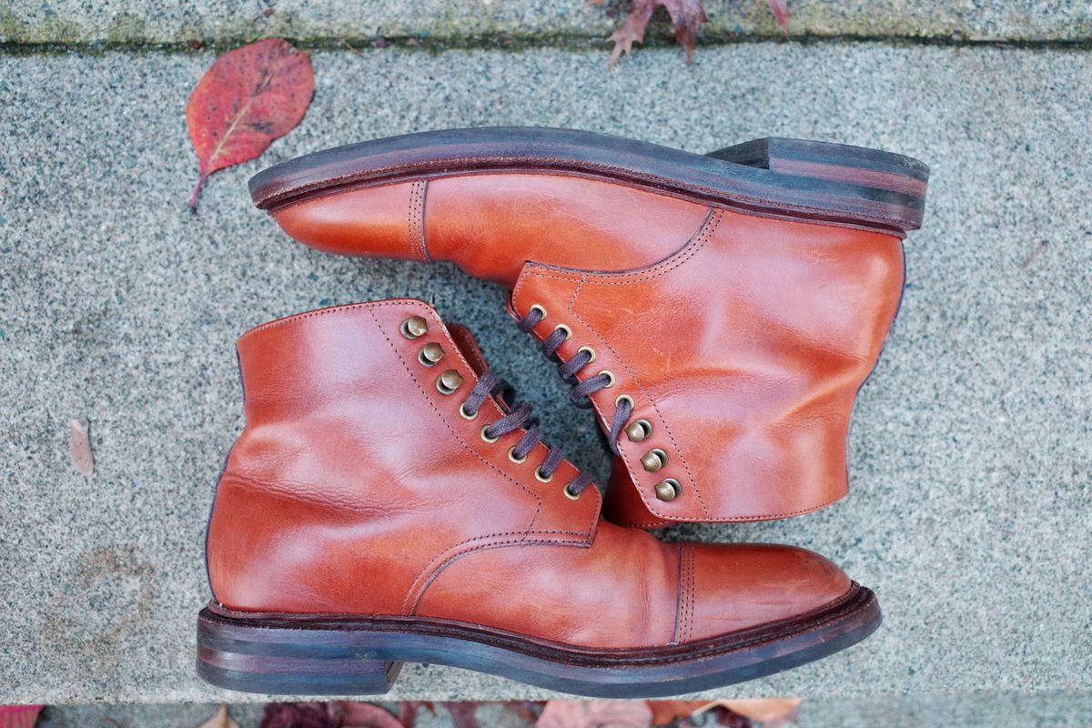 Photo by jct on November 30, 2025 of the Grant Stone Cap Toe Boot in D'Annonay British Tan Calf.