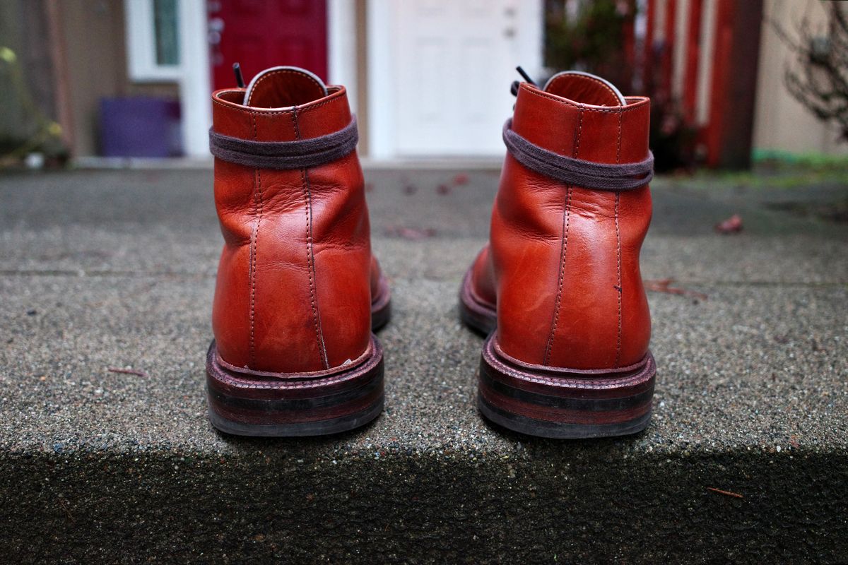 Photo by jct on January 2, 2026 of the Grant Stone Cap Toe Boot in D'Annonay British Tan Calf.