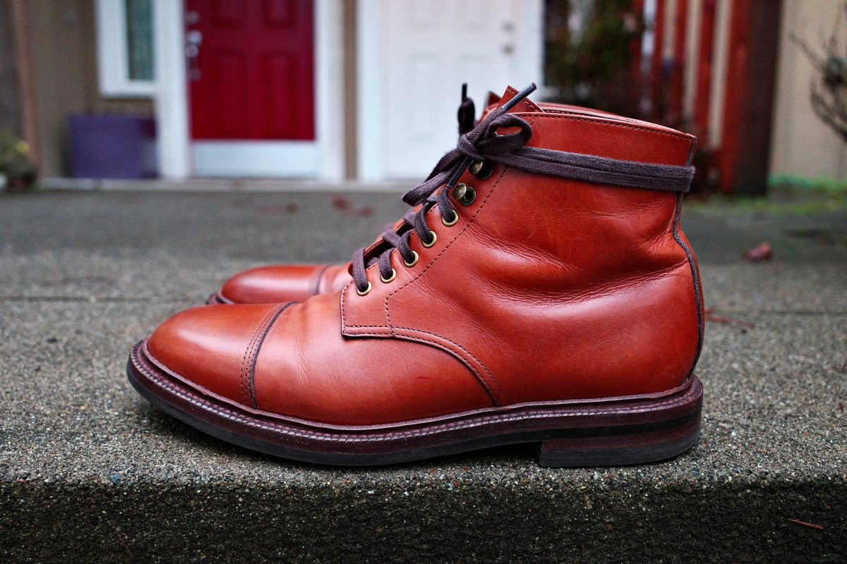 Photo by jct on January 2, 2026 of the Grant Stone Cap Toe Boot in D'Annonay British Tan Calf.