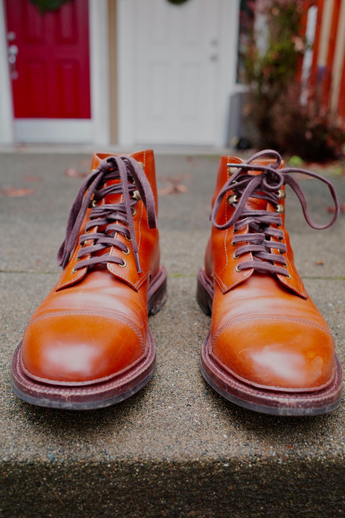 Photo by jct on February 2, 2026 of the Grant Stone Cap Toe Boot in D'Annonay British Tan Calf.