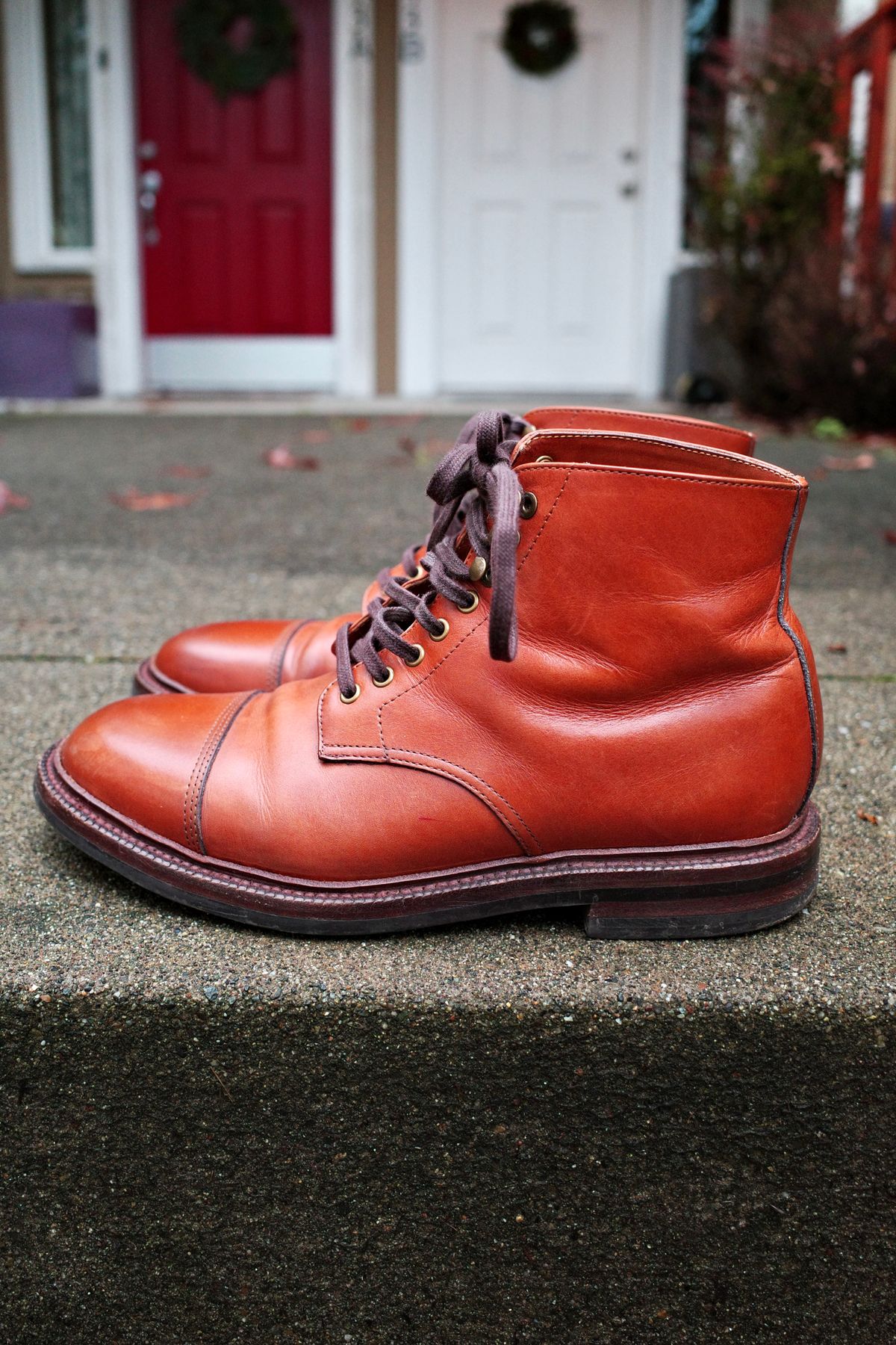Photo by jct on February 2, 2026 of the Grant Stone Cap Toe Boot in D'Annonay British Tan Calf.