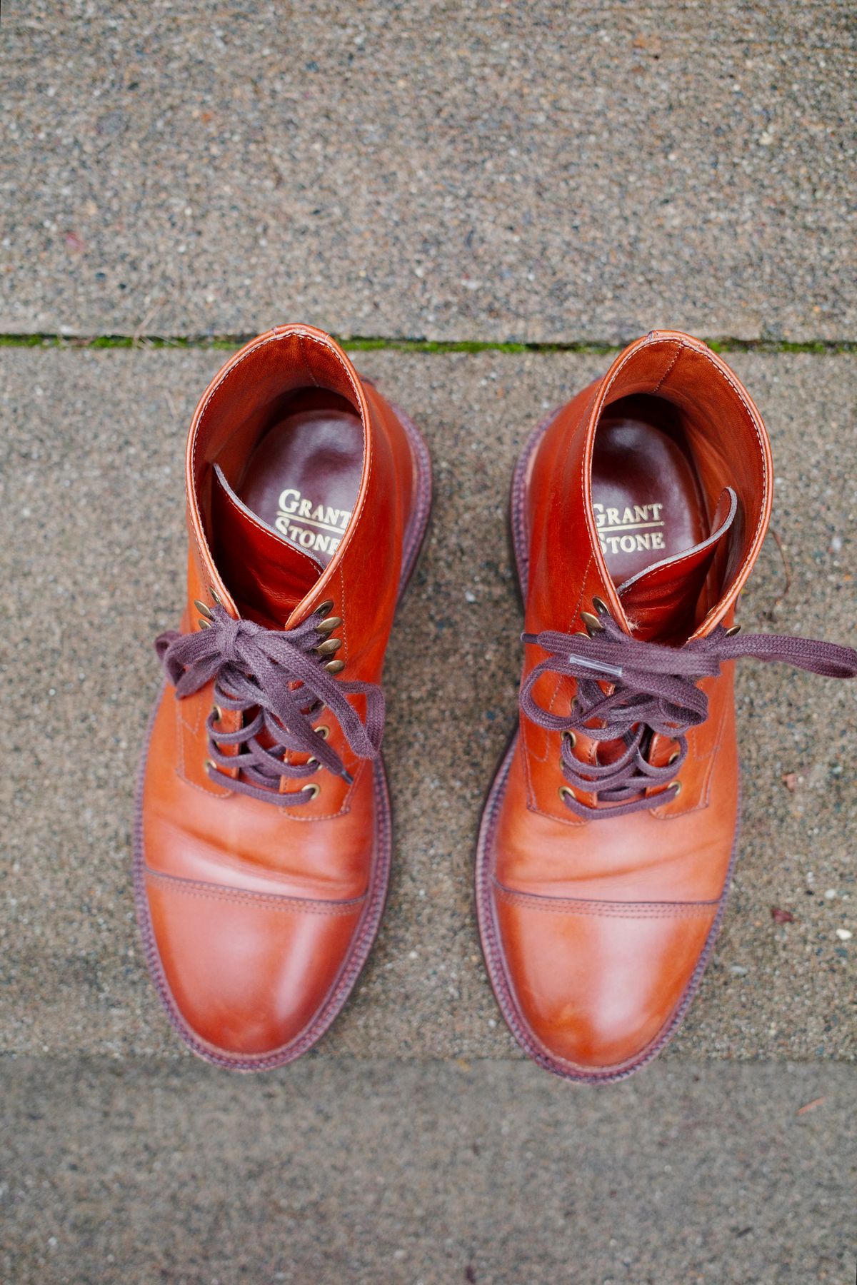 Photo by jct on February 2, 2026 of the Grant Stone Cap Toe Boot in D'Annonay British Tan Calf.