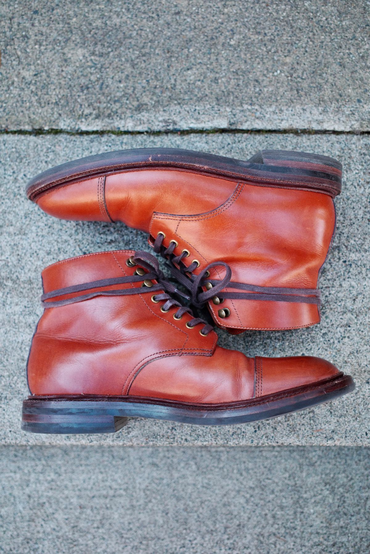 Photo by jct on March 2, 2026 of the Grant Stone Cap Toe Boot in D'Annonay British Tan Calf.