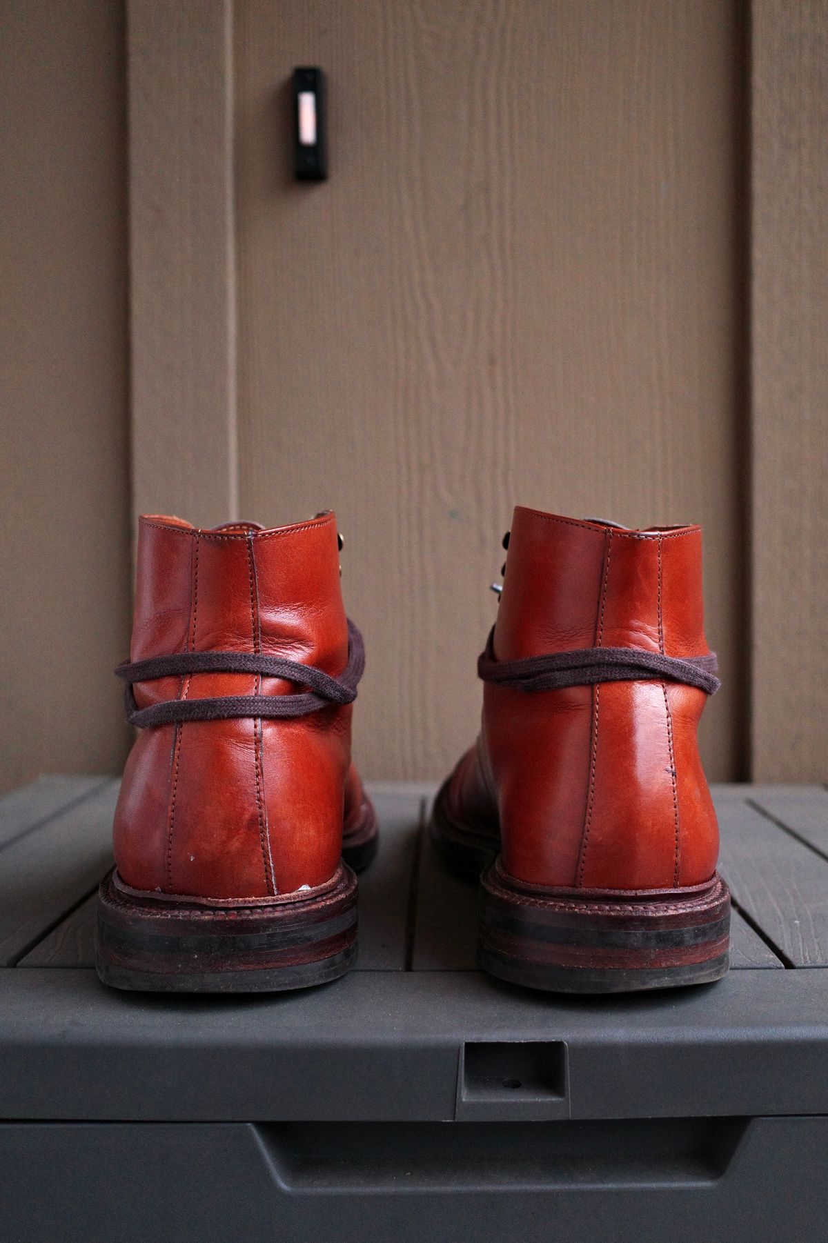 Photo by jct on April 1, 2026 of the Grant Stone Cap Toe Boot in D'Annonay British Tan Calf.