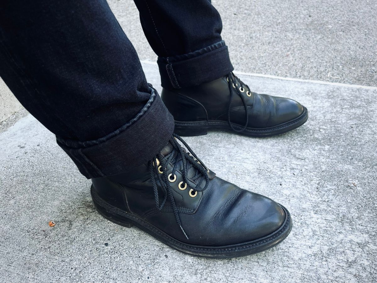 Photo by jct on June 13, 2026 of the Grant Stone Diesel Boot in Horween Black Chromexcel.