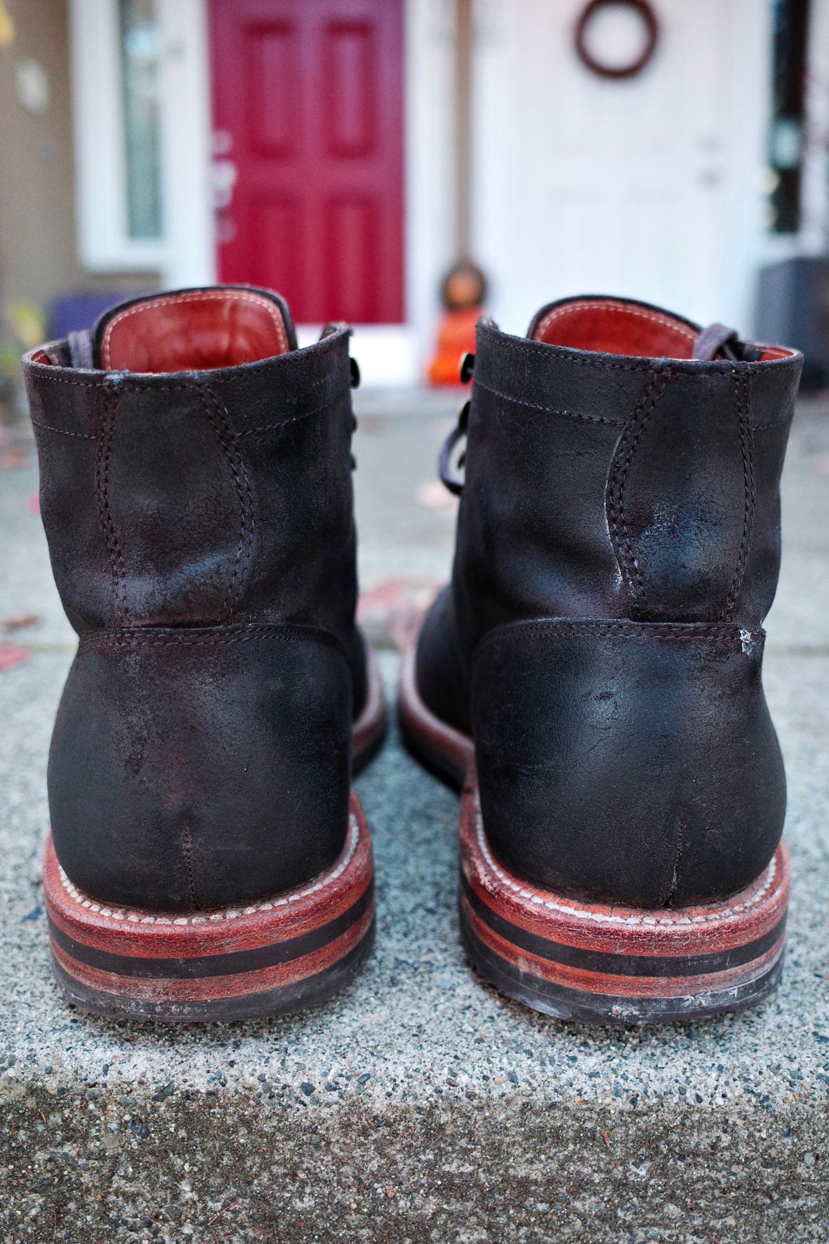 Photo by jct on November 30, 2025 of the Grant Stone Diesel Boot in C.F. Stead Earth Waxy Commander Suede.