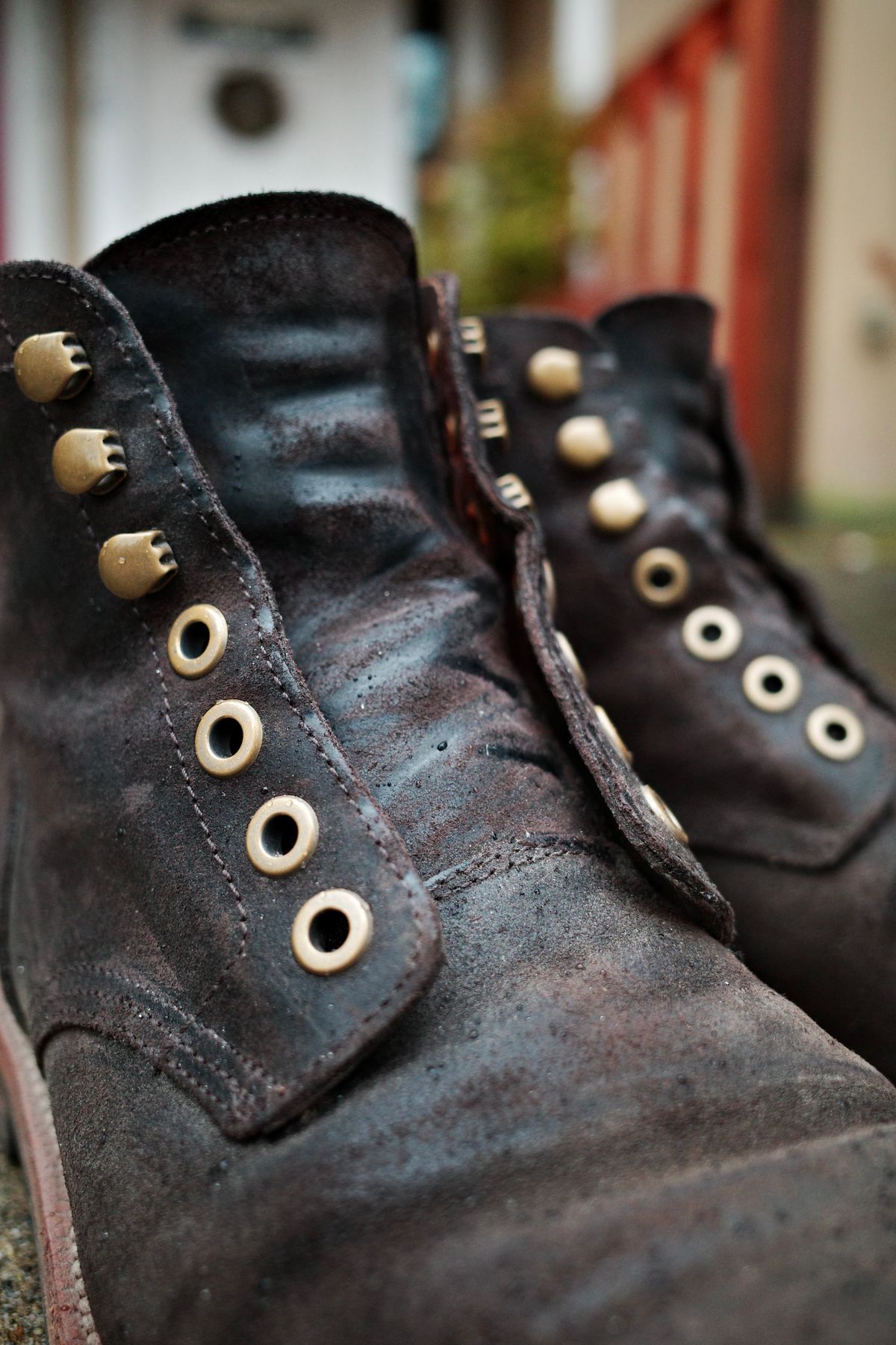 Photo by jct on April 1, 2026 of the Grant Stone Diesel Boot in C.F. Stead Earth Waxy Commander Suede.