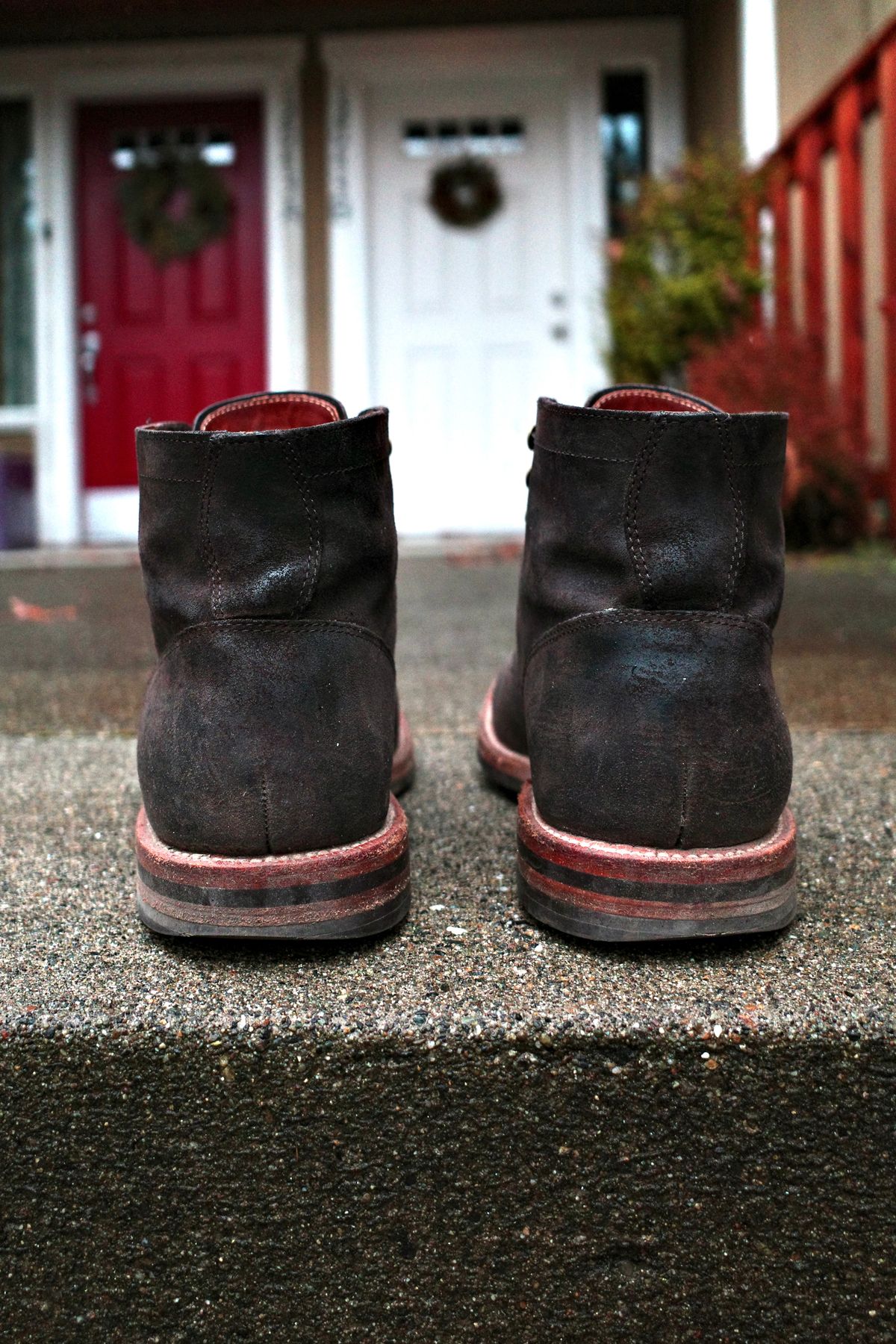 Photo by jct on April 1, 2026 of the Grant Stone Diesel Boot in C.F. Stead Earth Waxy Commander Suede.