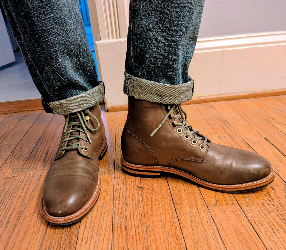 Photo by pilechko on December 3, 2025 of the Grant Stone Diesel Boot in Jungle Kangaroo.