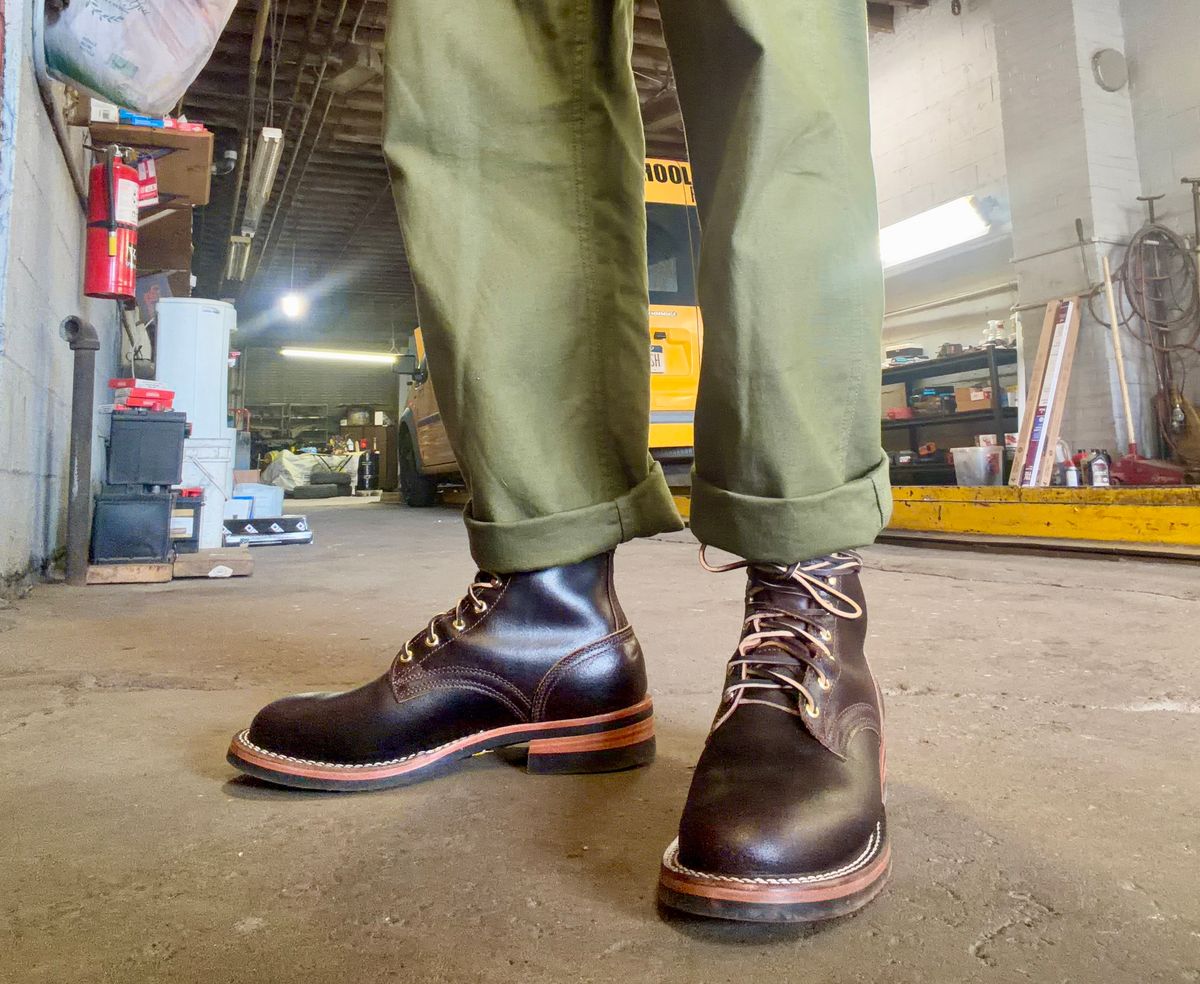 Photo by Heyoqa on April 23, 2026 of the Nicks Falcon in Horween Brown Waxed Flesh.