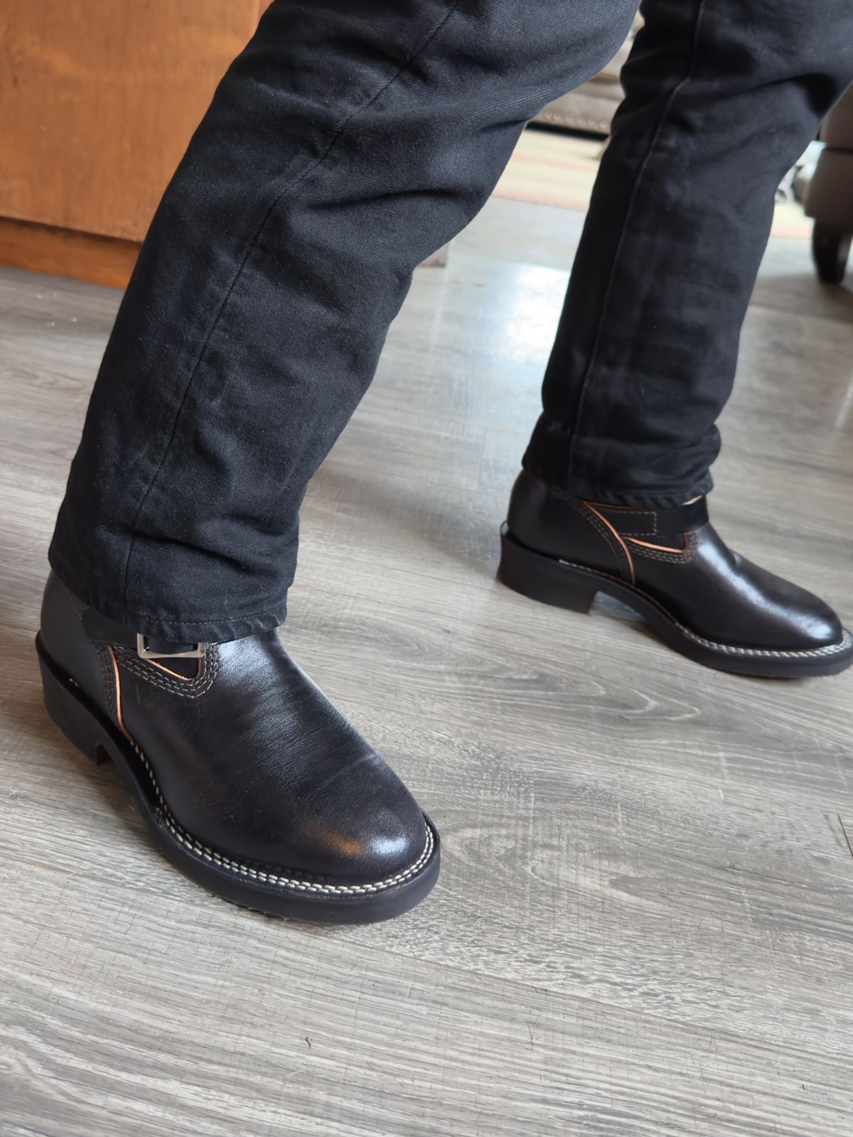 Photo by cason on January 14, 2025 of the Wesco Boss Engineer Boot in Maryam Black Horsehide.