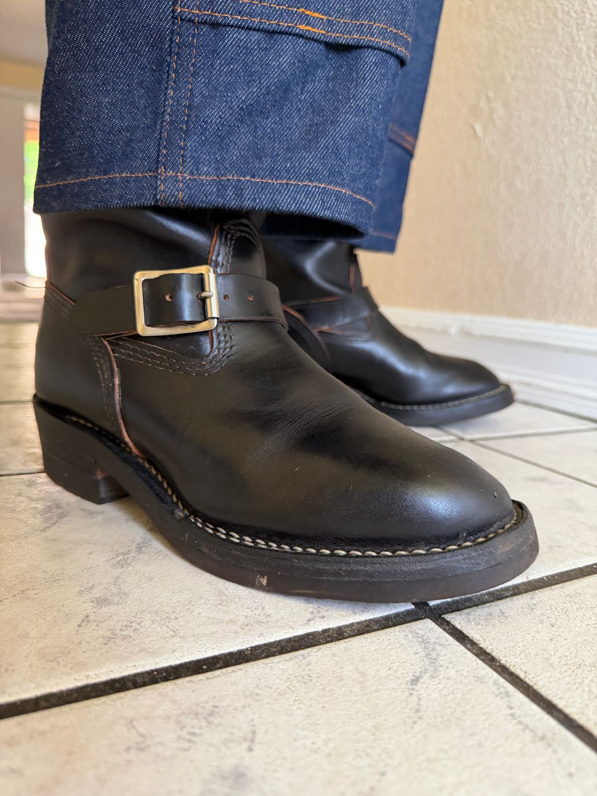 Photo by cason on April 8, 2026 of the Wesco Boss Engineer Boot in Maryam Black Horsehide.