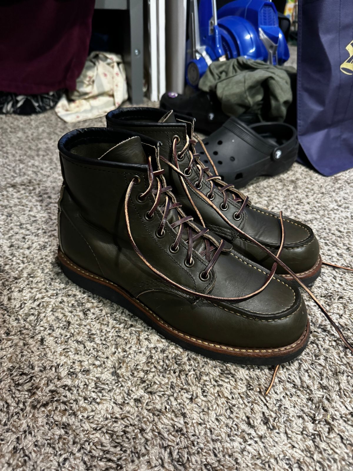 Photo by cason on May 19, 2024 of the Red Wing 6-Inch Classic Moc in S.B. Foot Alpine Portage.