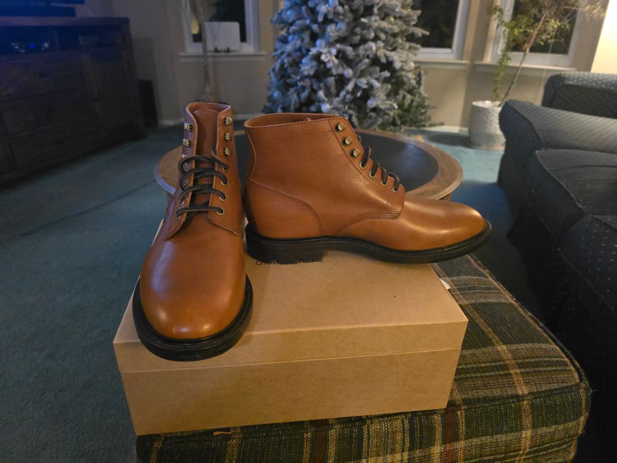 Photo by JohnnyD on January 5, 2025 of the Grant Stone Diesel Boot in Badalassi Carlo Saddle Tan Minerva.