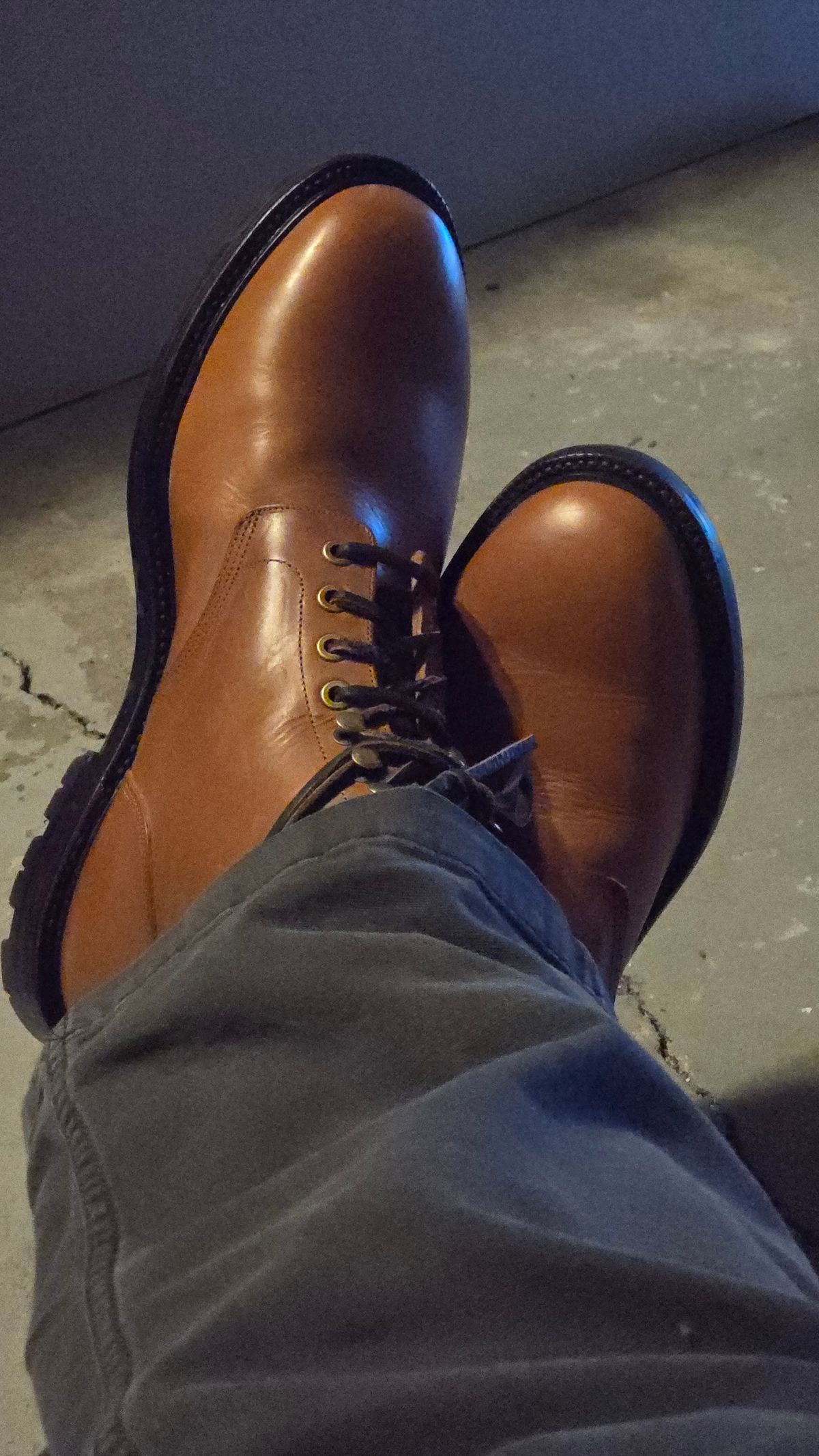 Photo by JohnnyD on January 31, 2025 of the Grant Stone Diesel Boot in Badalassi Carlo Saddle Tan Minerva.