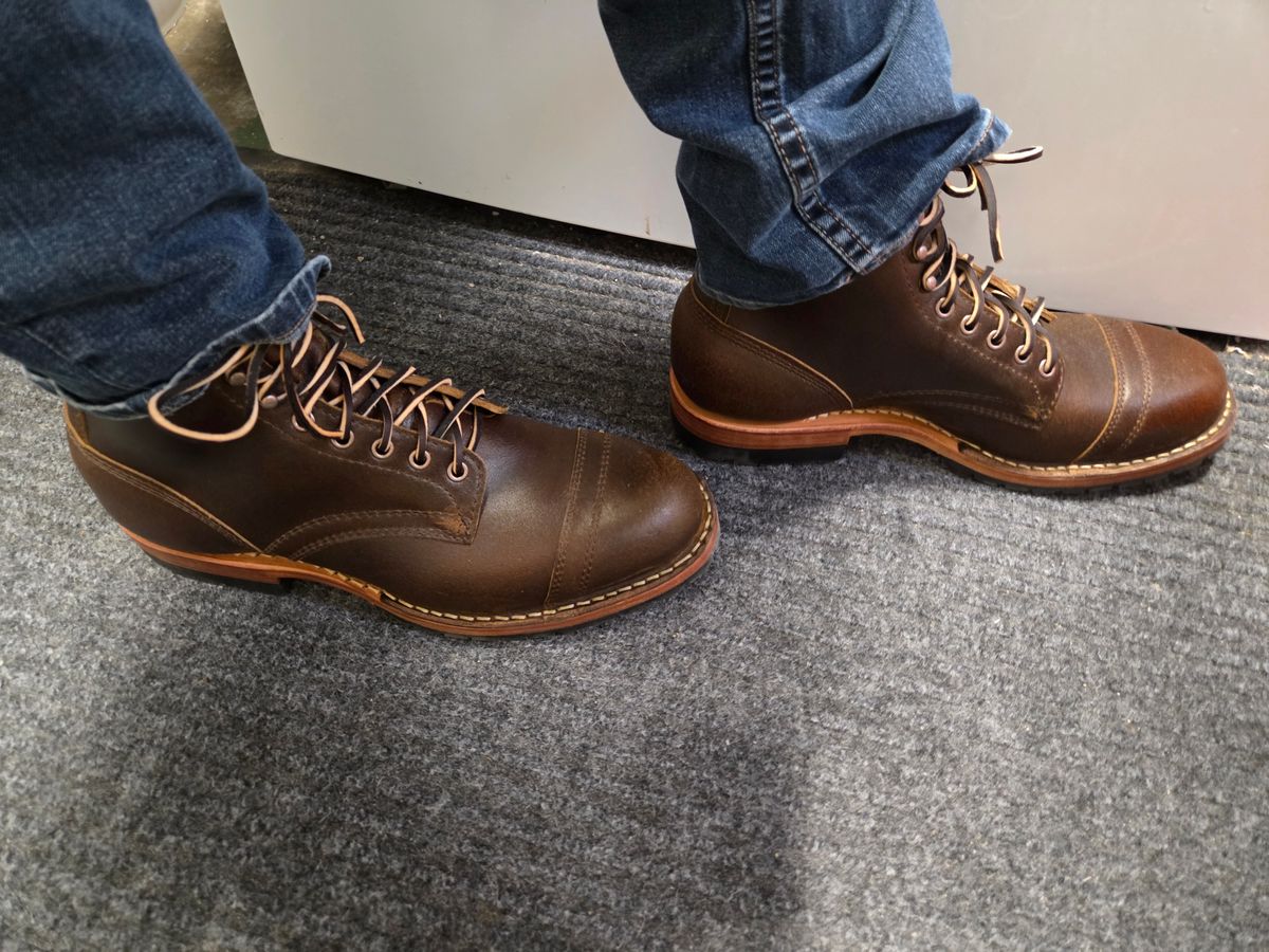 Photo by Tannery99 on March 30, 2026 of the White's CMP Sherman in Horween Cinnamon Waxed Flesh.