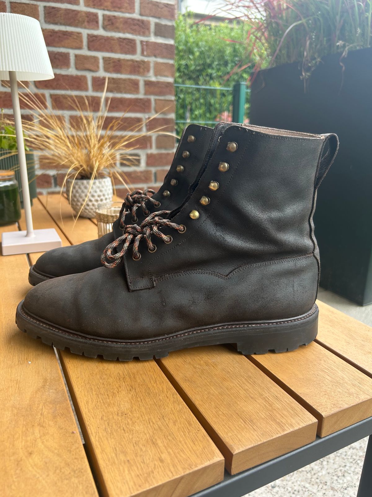 Photo by T_M_98 on October 7, 2024 of the Crockett & Jones Grizedale in Dark Brown Roughout Suede.