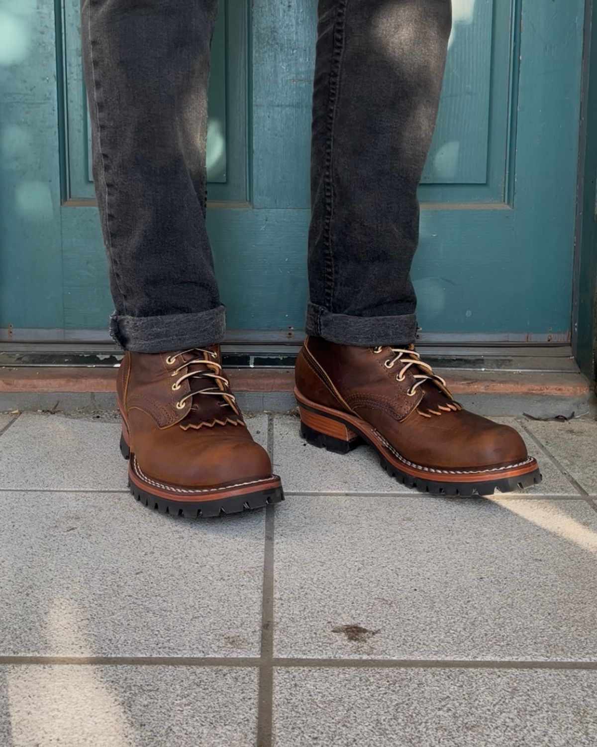 Photo by Rock.Stompin on September 4, 2025 of the Nicks BuilderPro in Horween Orange Predator.