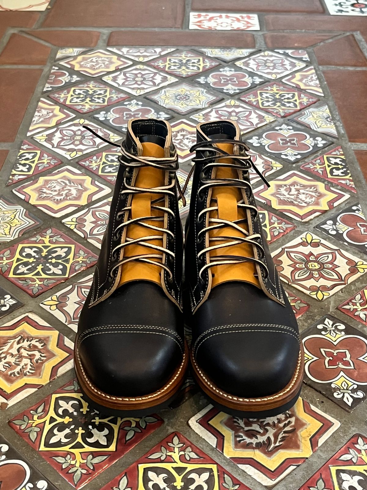 Photo by Rock.Stompin on May 27, 2025 of the Truman Cap Toe Boot in Truman / Black Cypress Teacore.