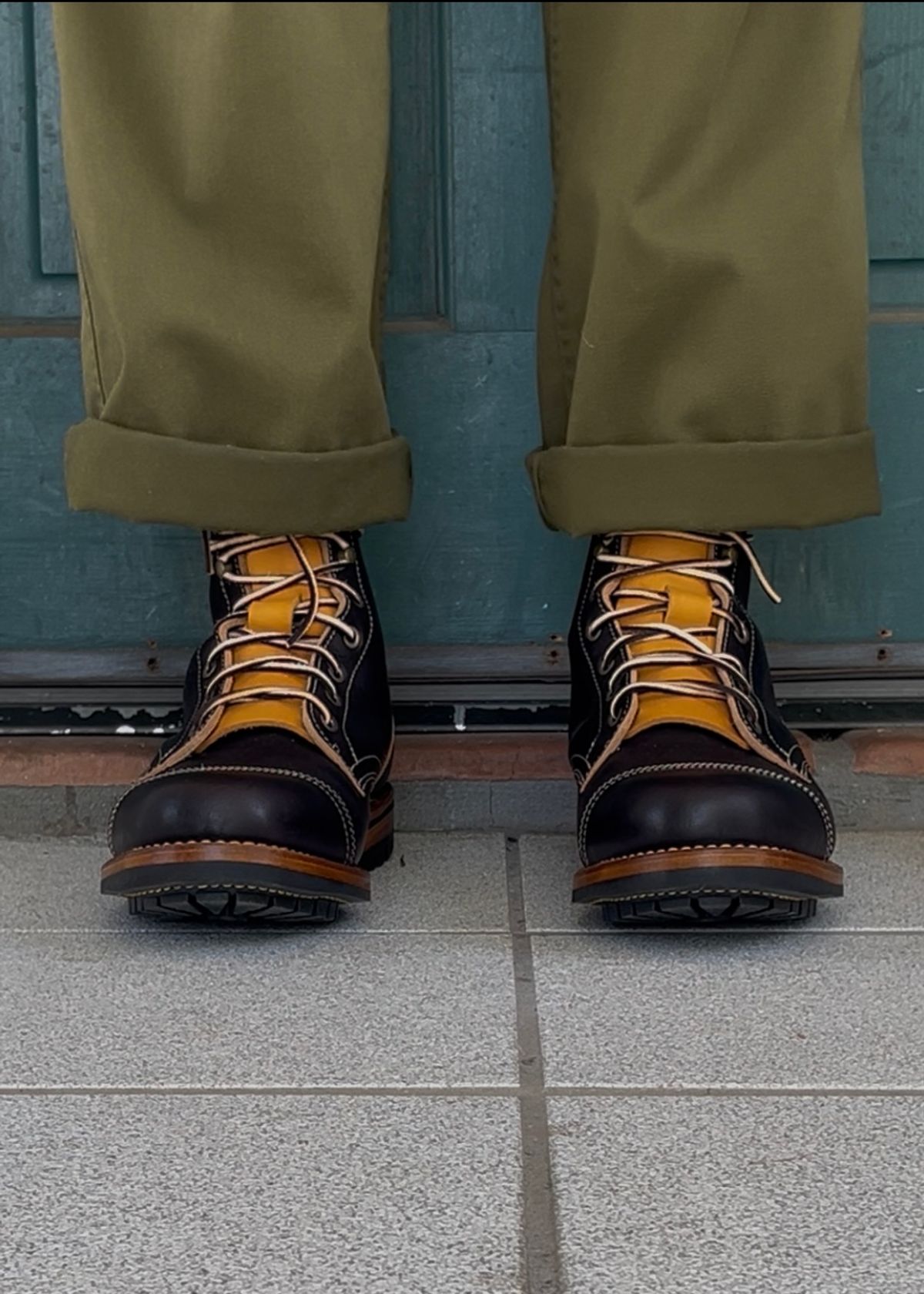 Photo by Rock.Stompin on May 27, 2025 of the Truman Cap Toe Boot in Truman / Black Cypress Teacore.