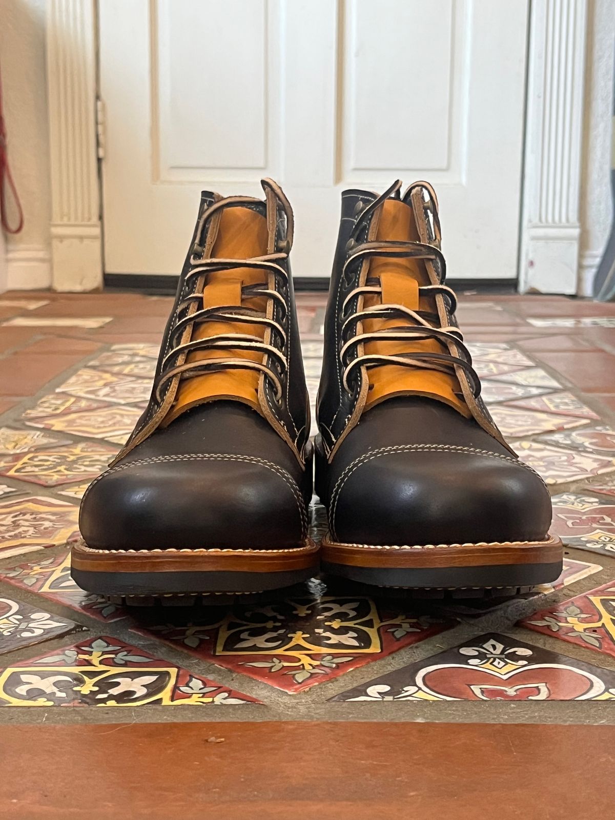 Photo by Rock.Stompin on May 27, 2025 of the Truman Cap Toe Boot in Truman / Black Cypress Teacore.