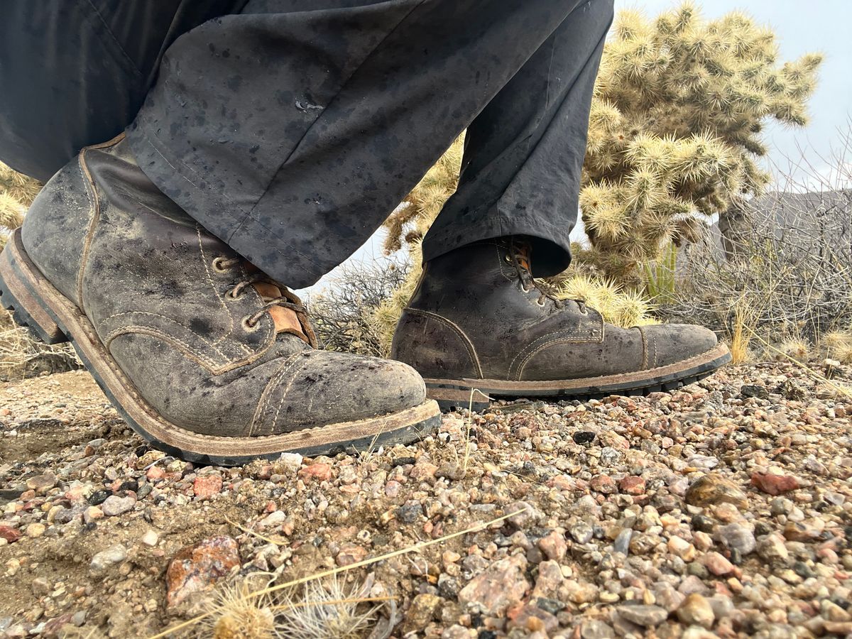 Photo by Rock.Stompin on July 18, 2025 of the Truman Cap Toe Boot in Truman / Black Cypress Teacore.