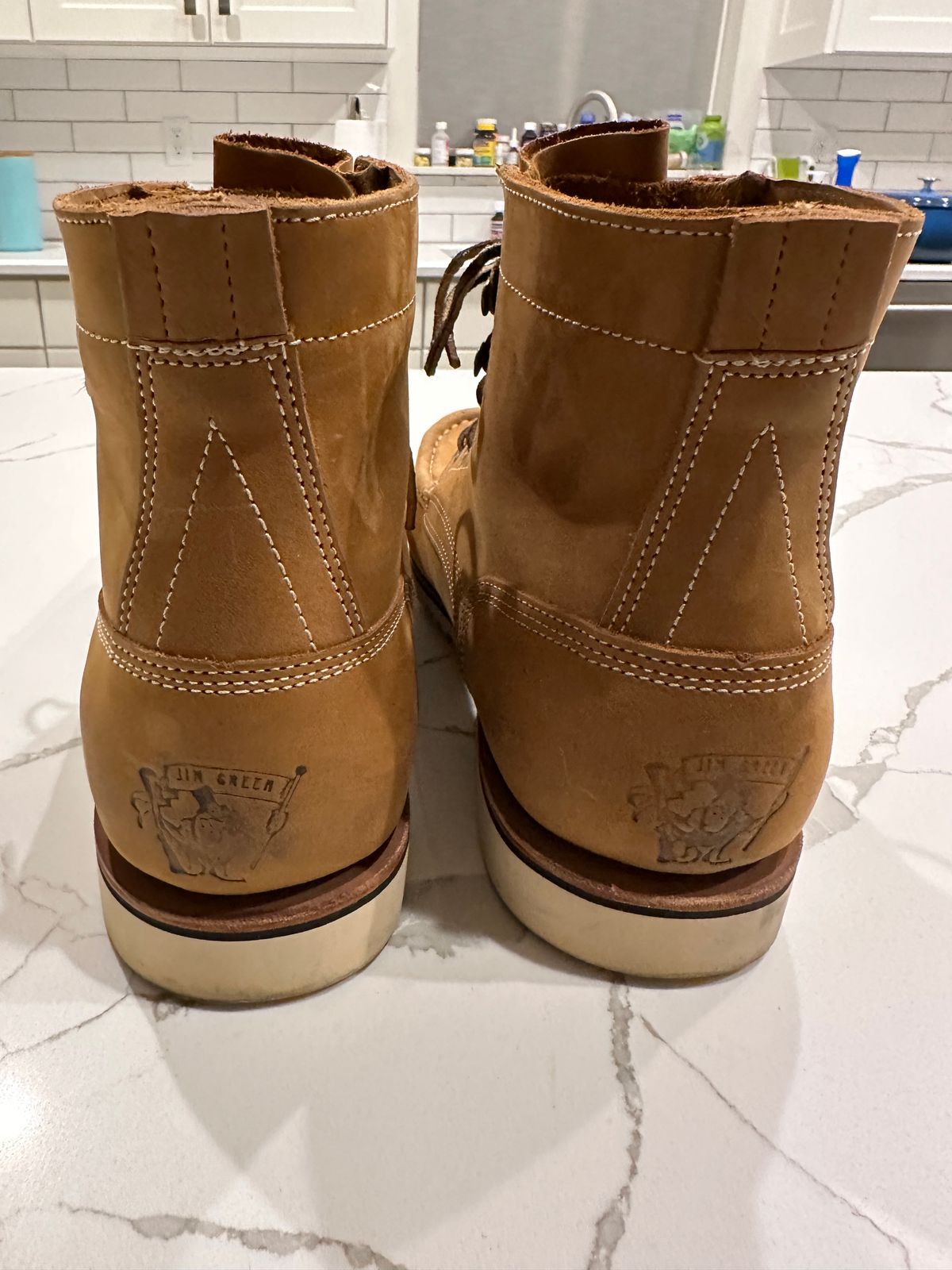 Photo by barefoot_boots on November 3, 2025 of the Jim Green Workhorse in Fudge Crazy Horse.