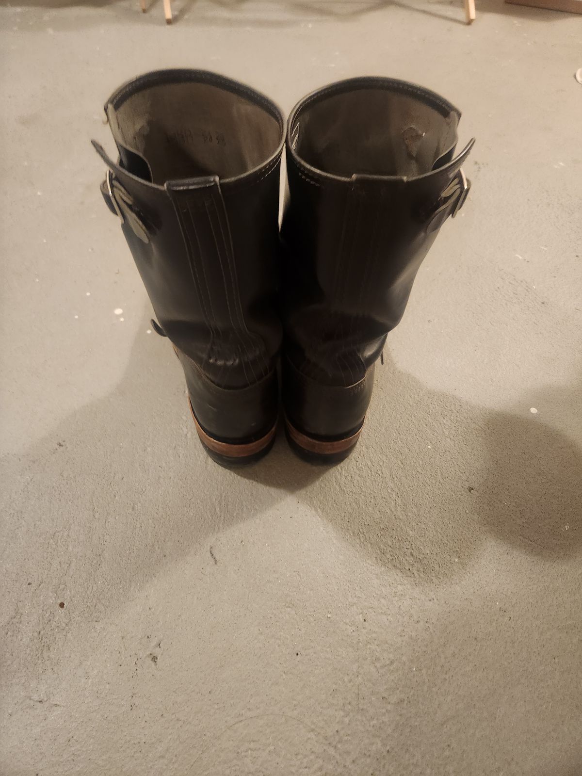 Photo by The_Heel_Deal on February 5, 2026 of the Wesco Mister Lou in Maryam Petrolio Waxed Black Horsehide.