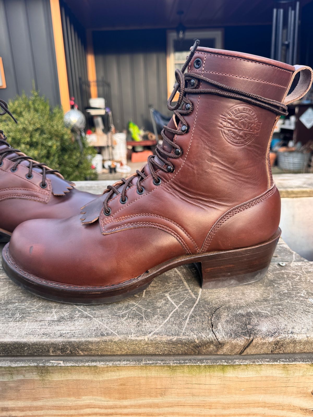 Photo by Indycecil on March 20, 2026 of the Frank's Boots Wilshire in Horween Timber Chromexcel.