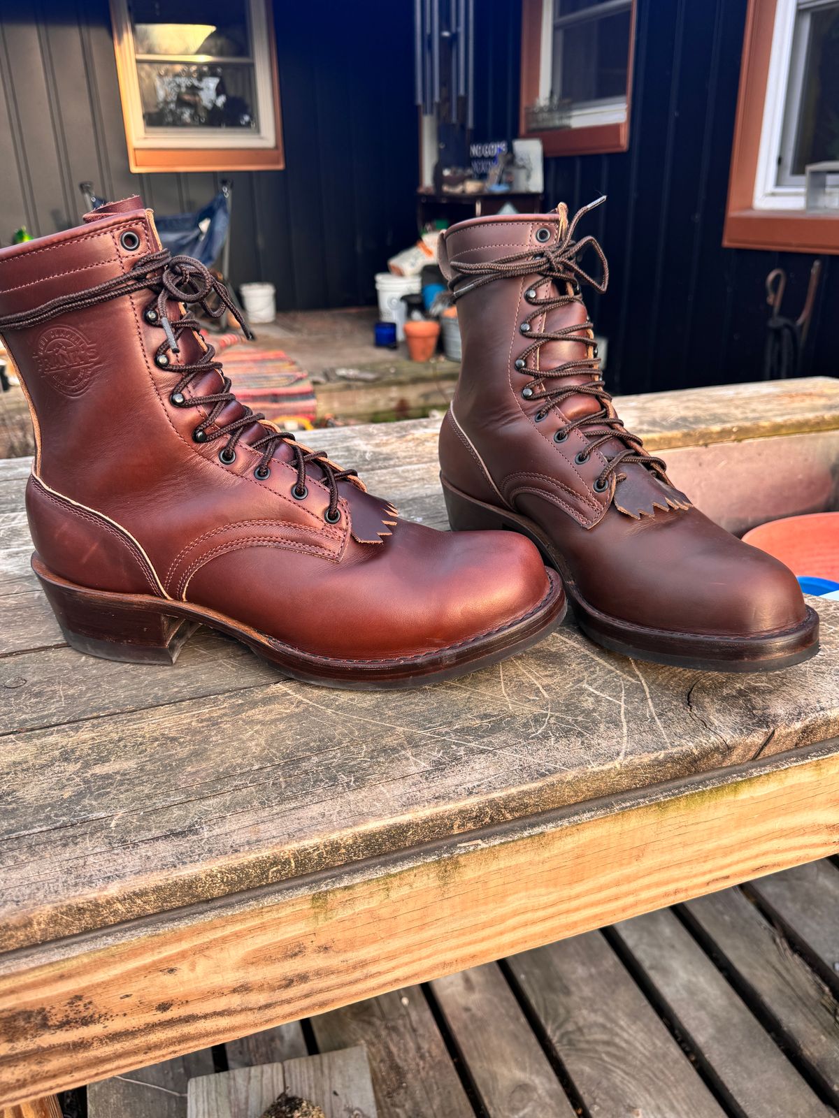 Photo by Indycecil on March 20, 2026 of the Frank's Boots Wilshire in Horween Timber Chromexcel.