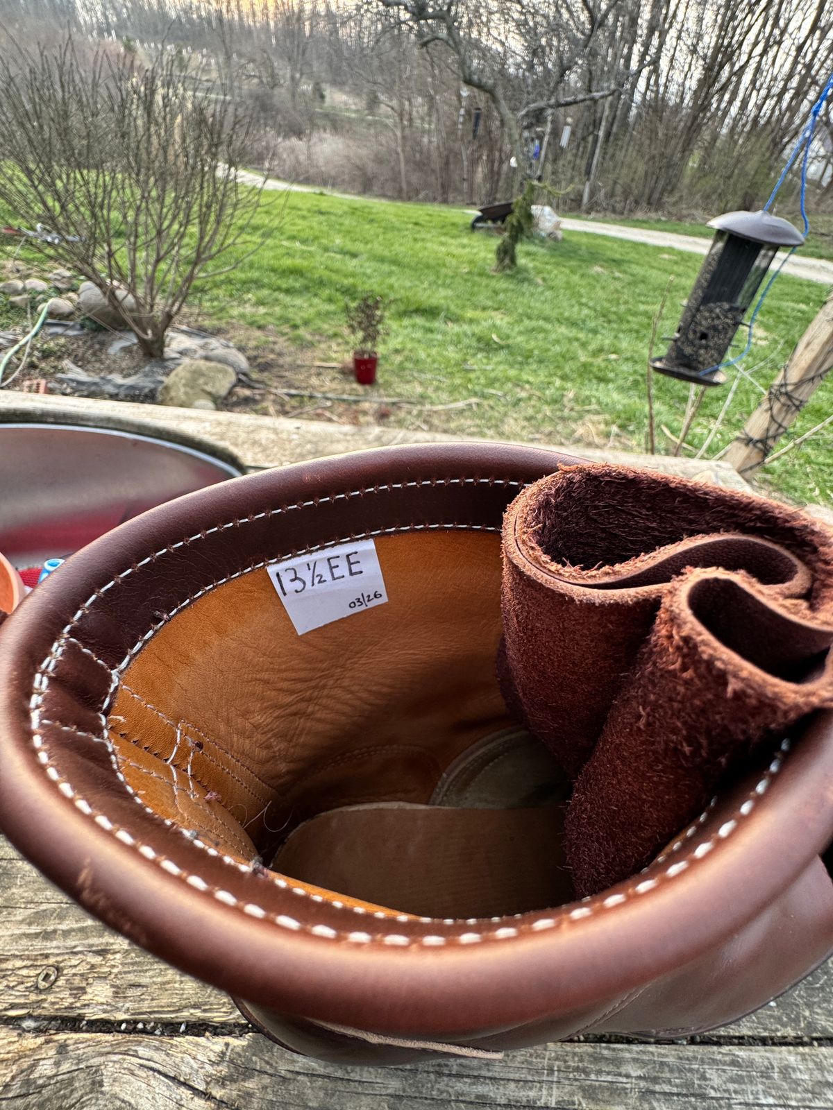 Photo by Indycecil on March 20, 2026 of the Frank's Boots Wilshire in Horween Timber Chromexcel.