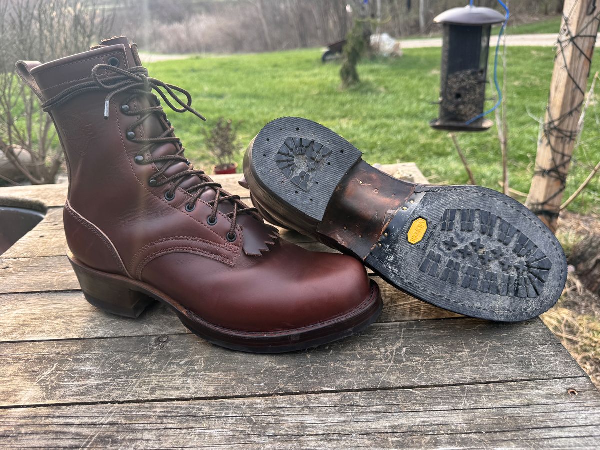 Photo by Indycecil on March 20, 2026 of the Frank's Boots Wilshire in Horween Timber Chromexcel.