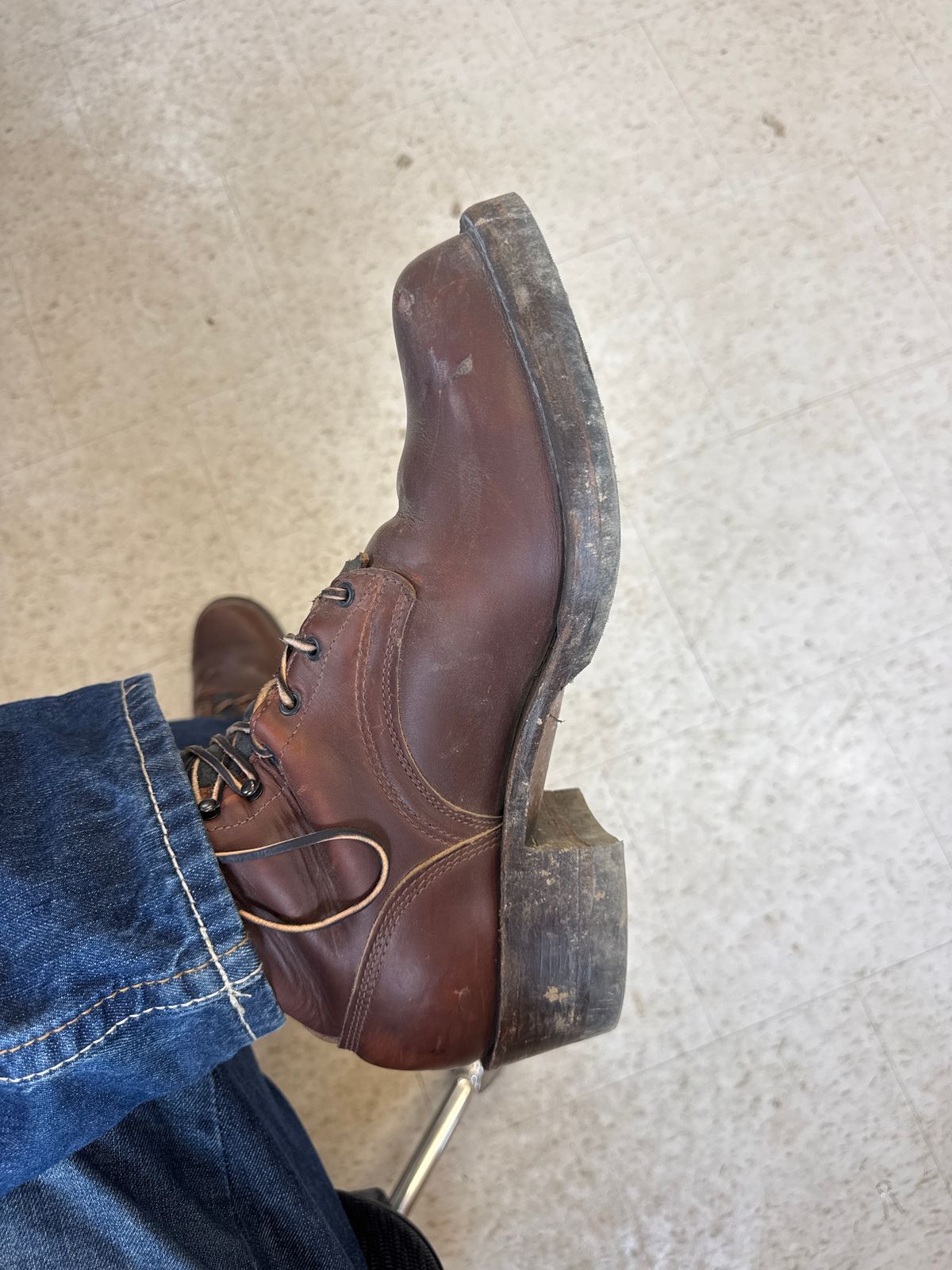 Photo by Indycecil on April 10, 2026 of the Frank's Boots Wilshire in Horween Timber Chromexcel.