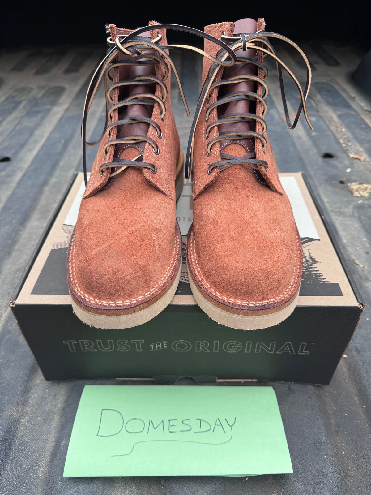 Photo by thecondemnedsole on October 1, 2024 of the White's C350-CS in Seidel Red Dog Oil Tan Roughout.