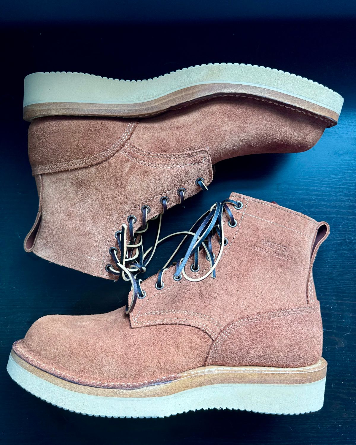 Photo by thecondemnedsole on October 1, 2024 of the White's C350-CS in Seidel Red Dog Oil Tan Roughout.