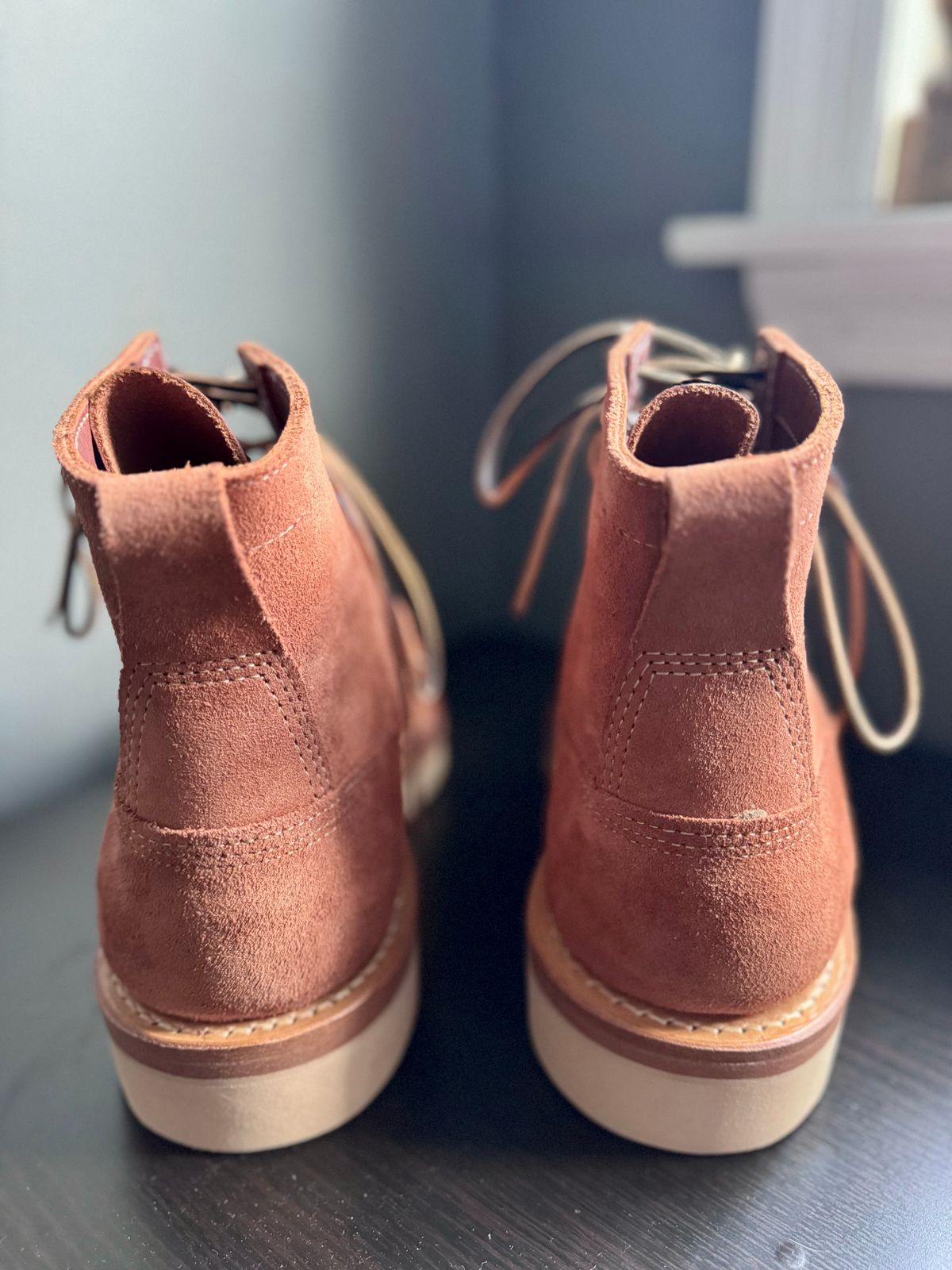 Photo by thecondemnedsole on October 1, 2024 of the White's C350-CS in Seidel Red Dog Oil Tan Roughout.