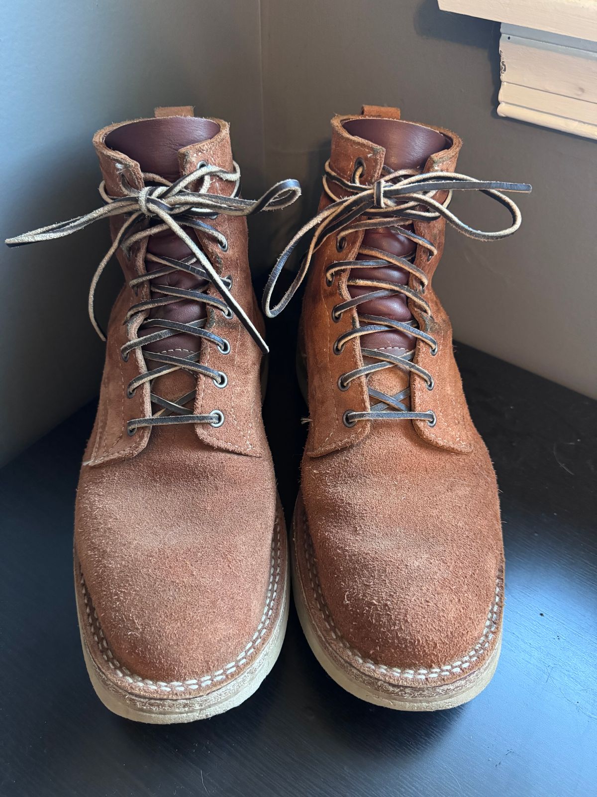 Photo by thecondemnedsole on November 3, 2024 of the White's C350-CS in Seidel Red Dog Oil Tan Roughout.