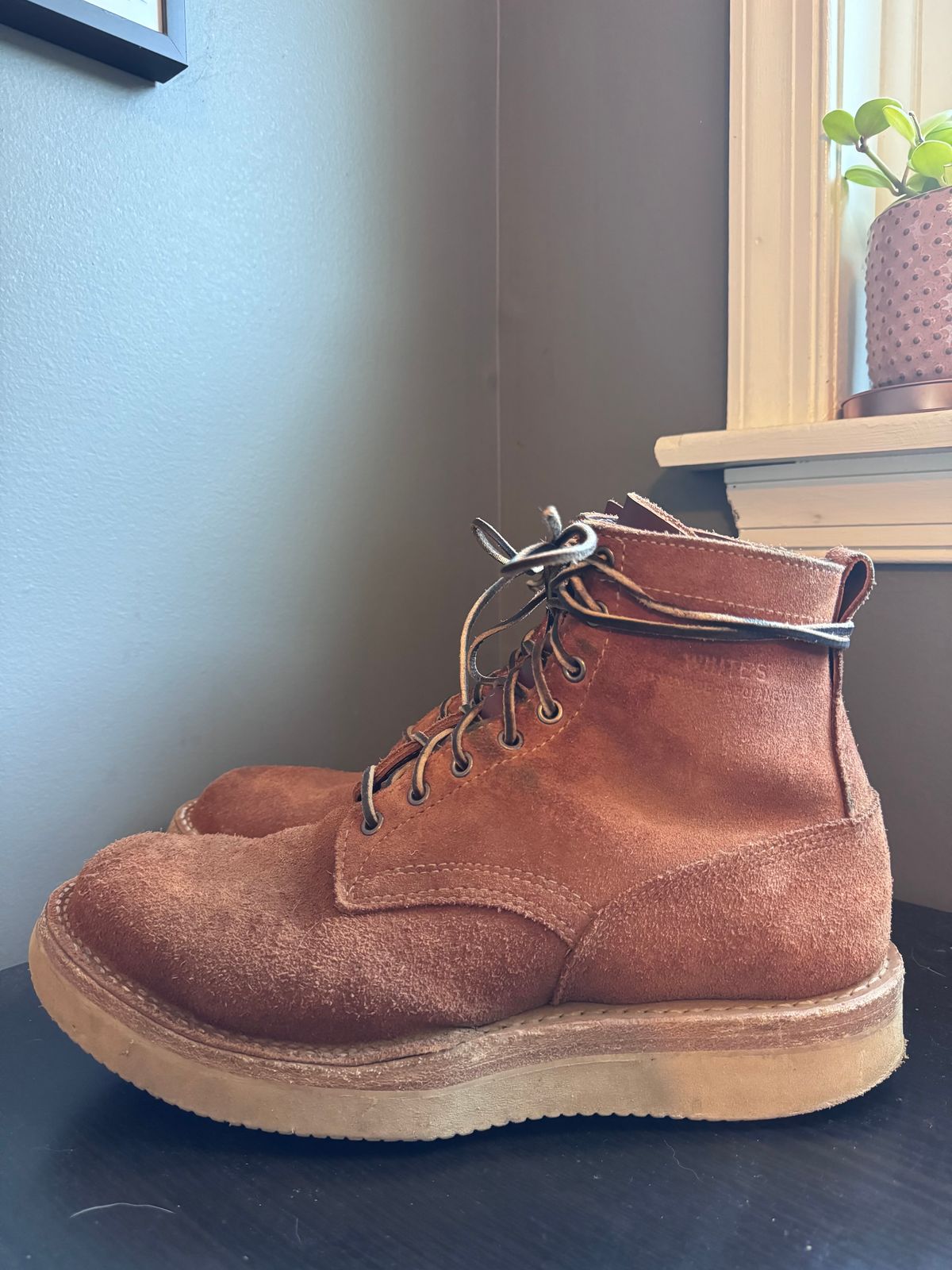 Photo by thecondemnedsole on November 3, 2024 of the White's C350-CS in Seidel Red Dog Oil Tan Roughout.