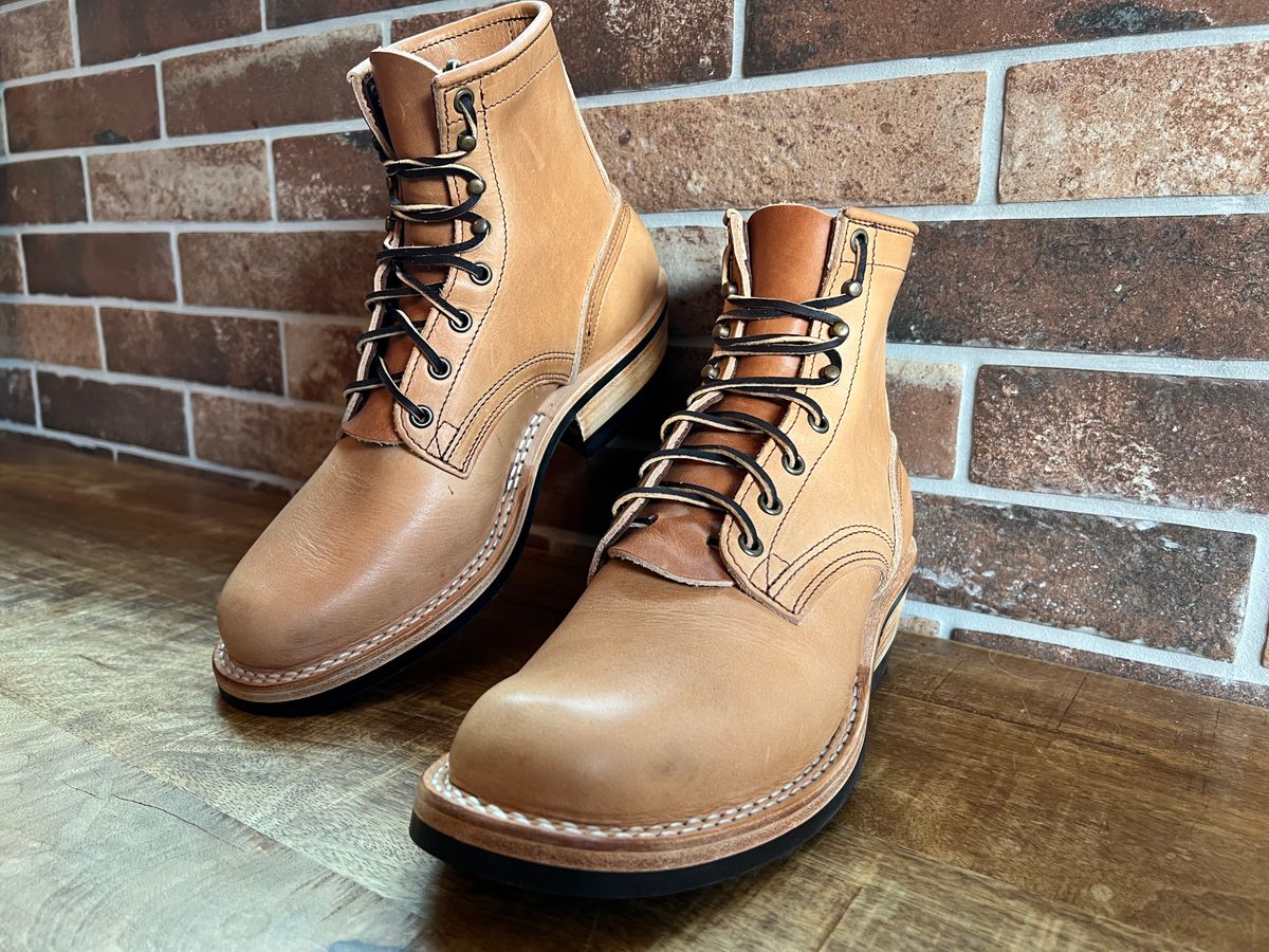 Photo by spiritualized50 on December 9, 2025 of the Nicks Lace Up Heritage in Horween Light Natural Dublin.