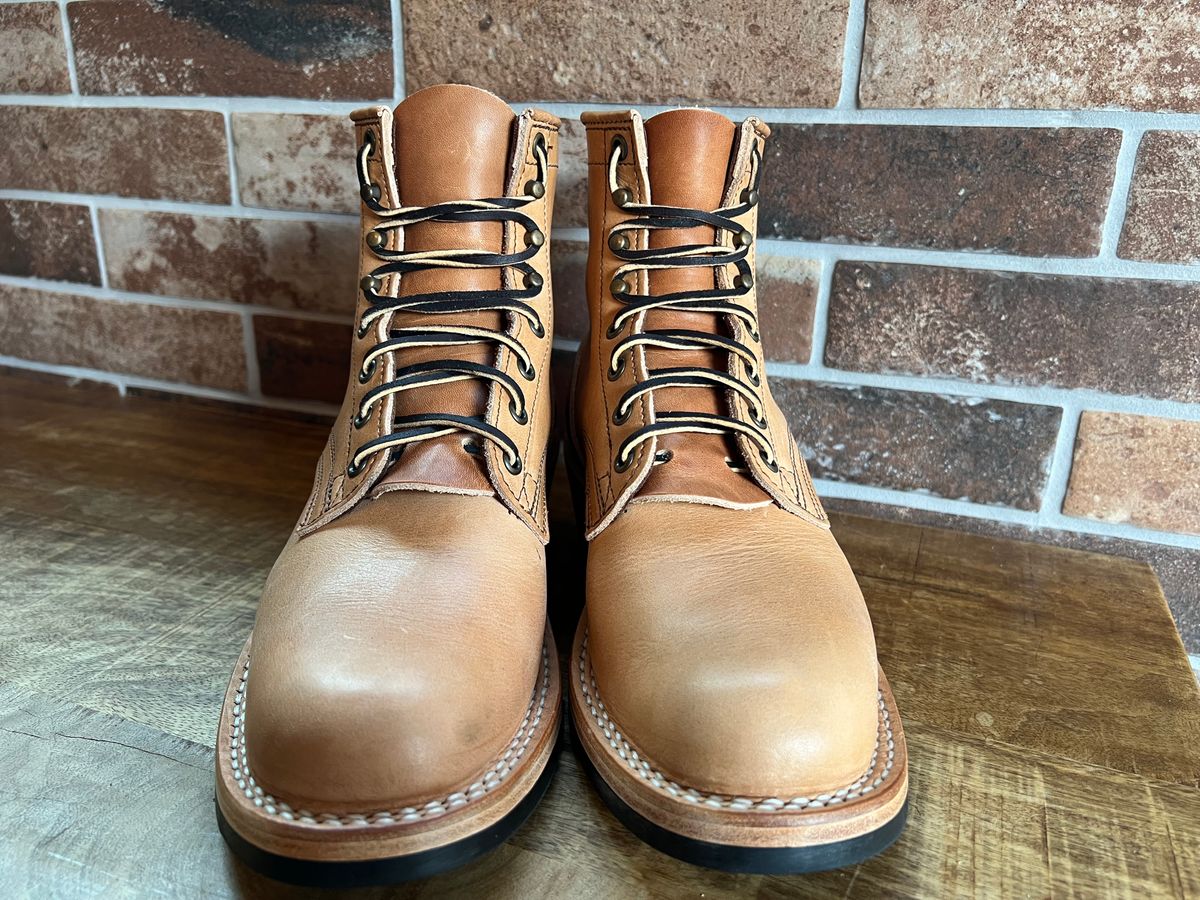 Photo by spiritualized50 on December 9, 2025 of the Nicks Lace Up Heritage in Horween Light Natural Dublin.